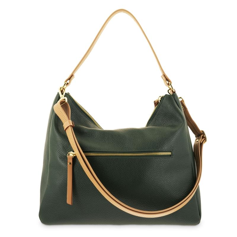 El potro Bolso Hobo grande de mujer en piel vacuno color verde- Oasis Promoción trimestral