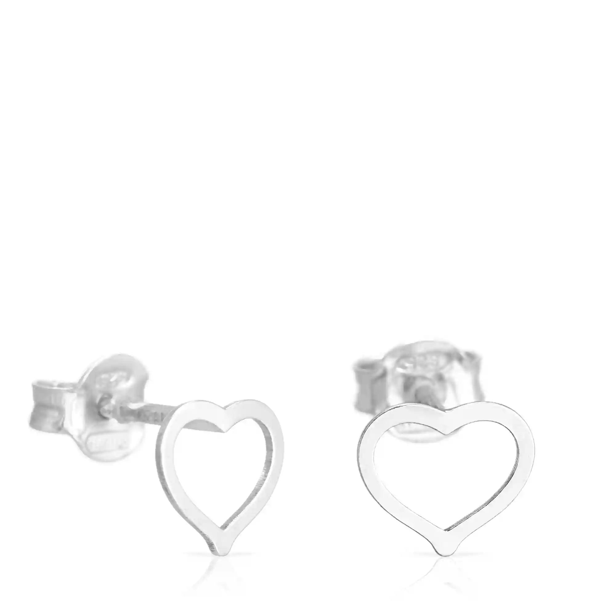 Firenze artegiani Pendiente de Plata de Ley 925 en forma de corazón