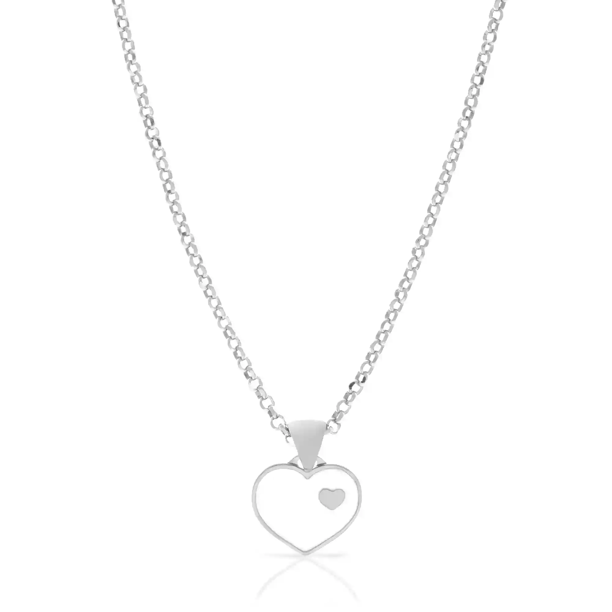 Firenze artegiani Cadena de Plata de Ley 925 con colgante en forma de corazón