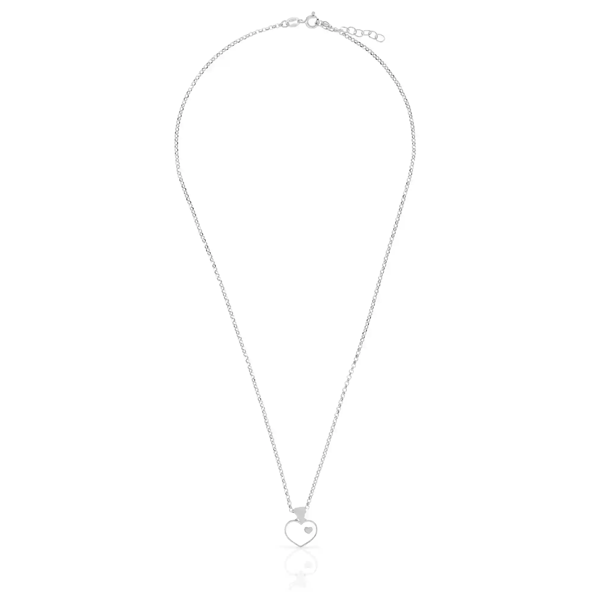 Firenze artegiani Cadena de Plata de Ley 925 con colgante en forma de corazón Promoción trimestral