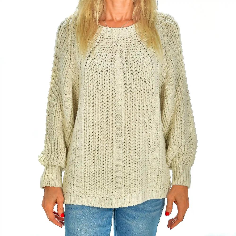 Firenze artegiani Jersey de cuello redondo oversized talla única. Made in Italy