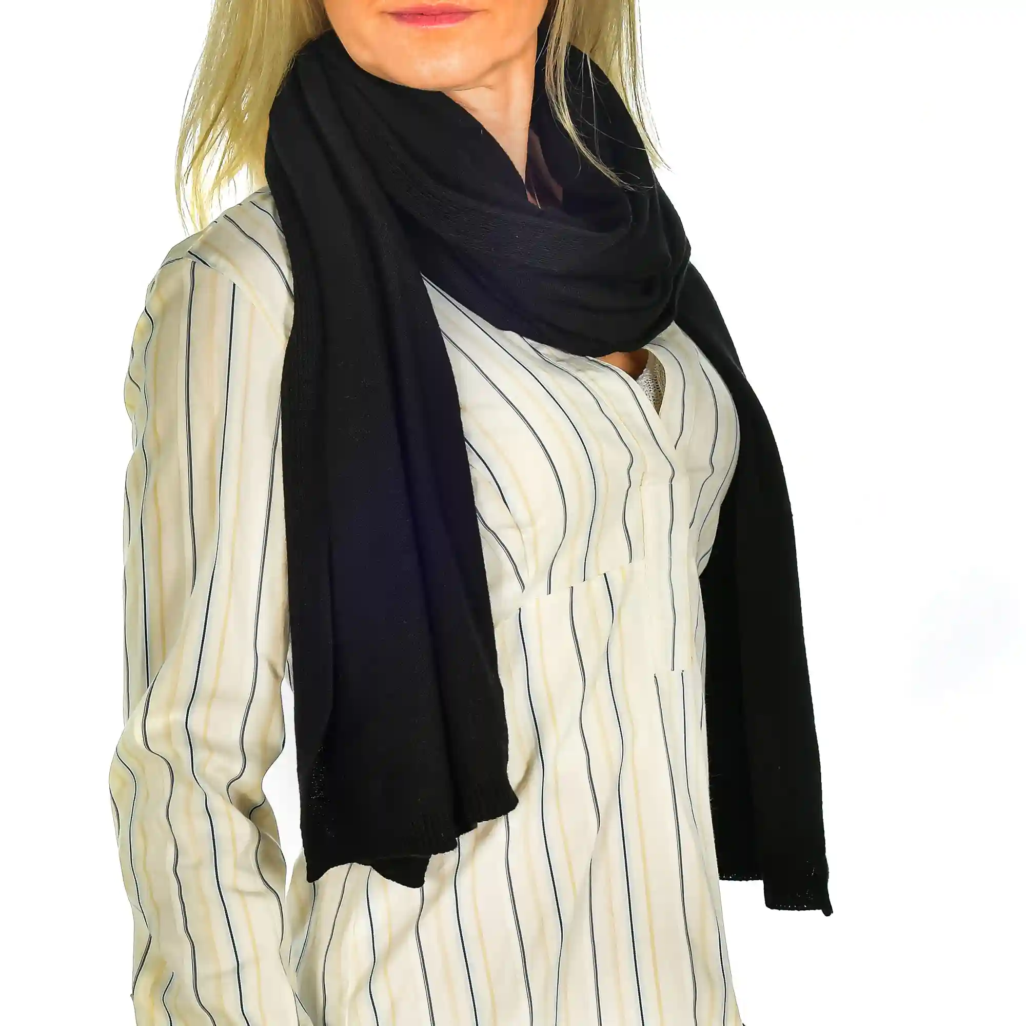 Firenze artegiani Bufanda eco-cachemir monocolor. Made in Italy Precios de Black Friday