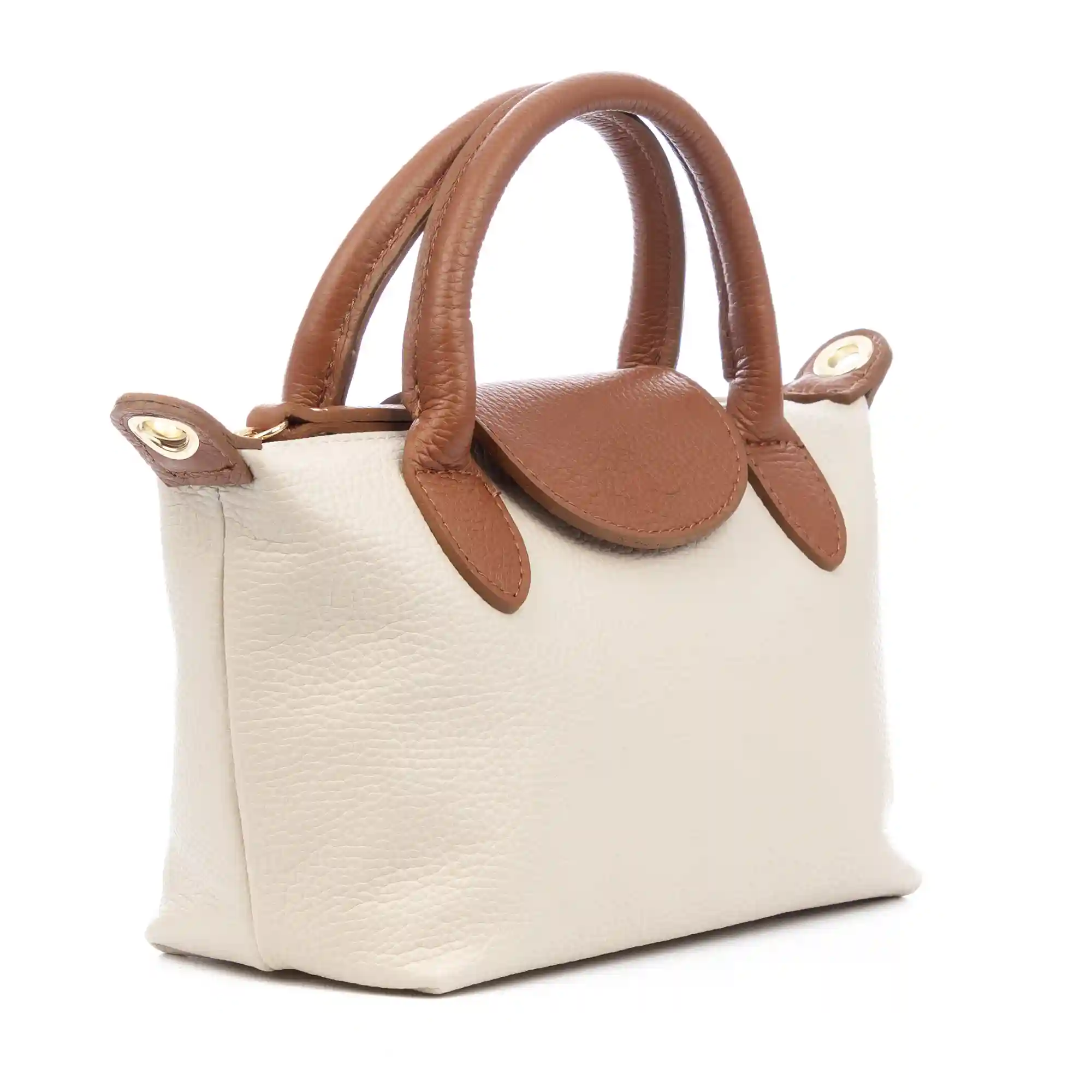 Firenze artegiani Aurano bolso bandolera tipo Tote mujer. Piel auténtica Dollaro bitono 2025