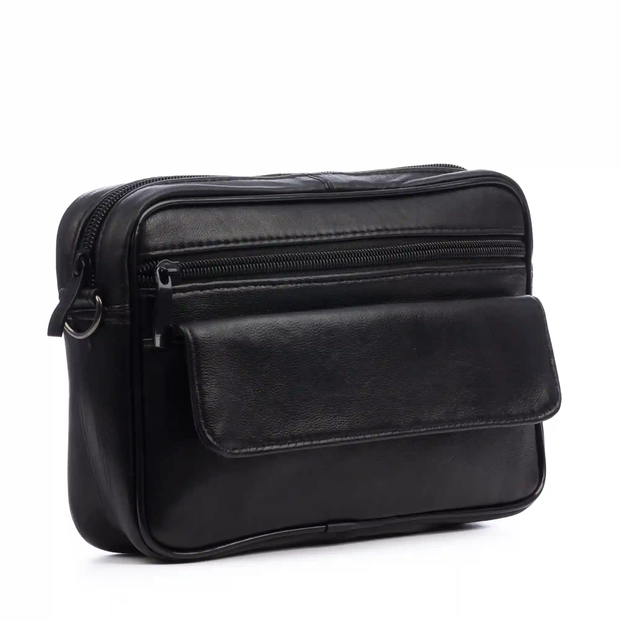 Firenze artegiani Atri bolso bandolera con 4 compartimentos de piel Dollaro Outlet