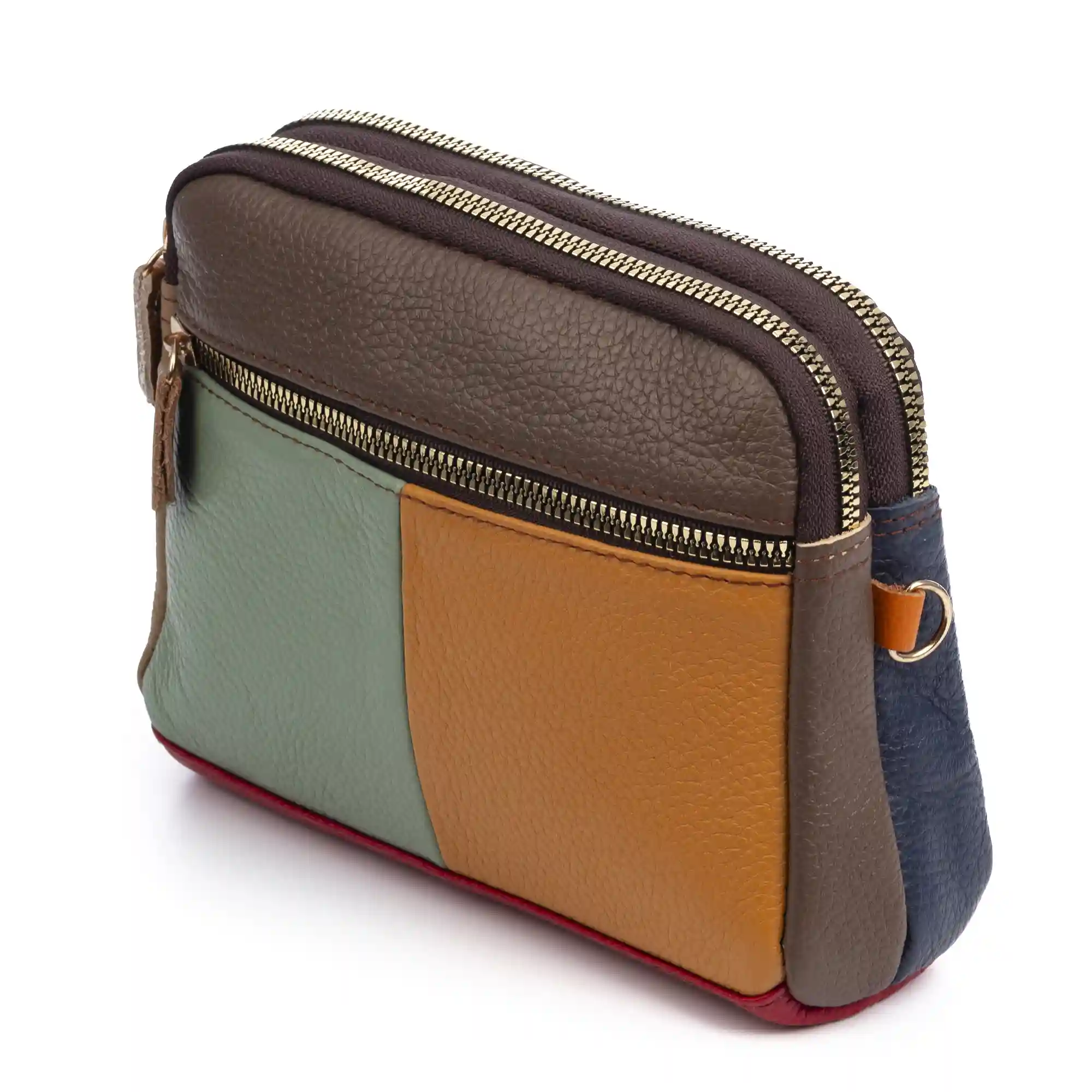 Firenze artegiani Attigliano bolso bandolera en piel auténtica Dollaro. Colores combinados aleatorios Ofertas