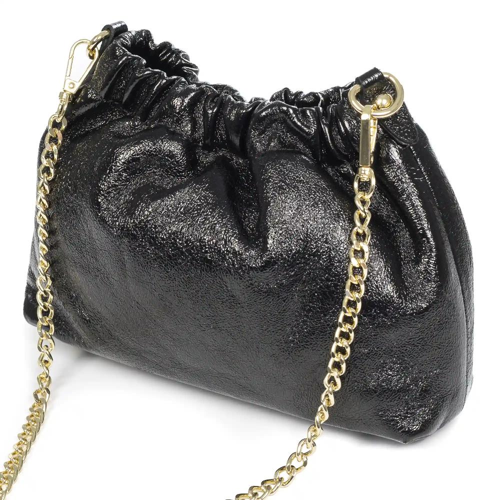 Firenze artegiani Ascea bolso bandolera piel auténtica laminado con correa metal Gran oferta