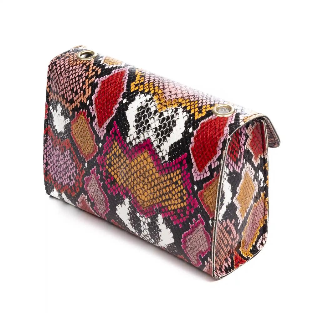 Firenze artegiani Foglio bolso bandolera mujer. Estampado pitón multicolor Descuento