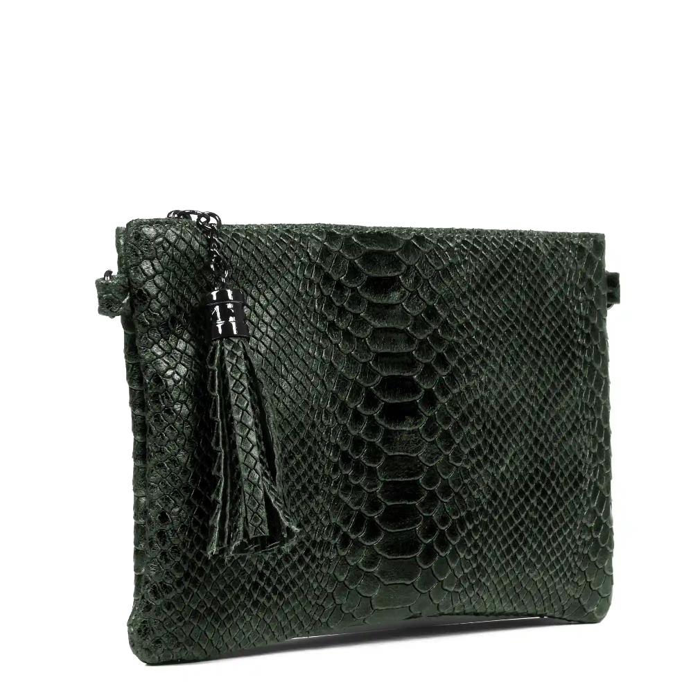 Firenze artegiani Ermine Bolso bandolera Mujer.Piel auténtica Gamuza Grabado Serpiente Tienda