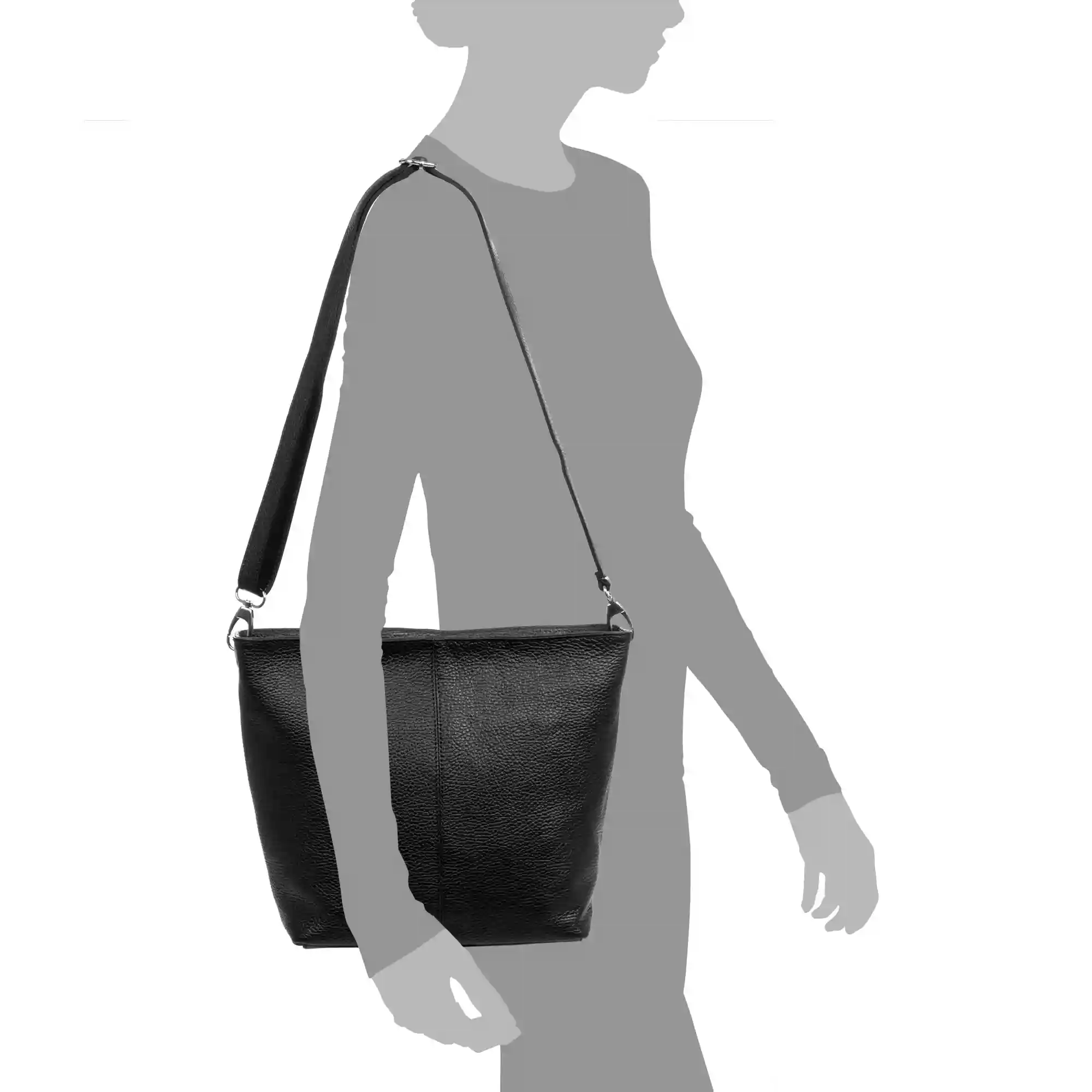 Firenze artegiani Apricale bolso de hombro mujer. Piel auténtica acabado Dollaro Precio de fábrica