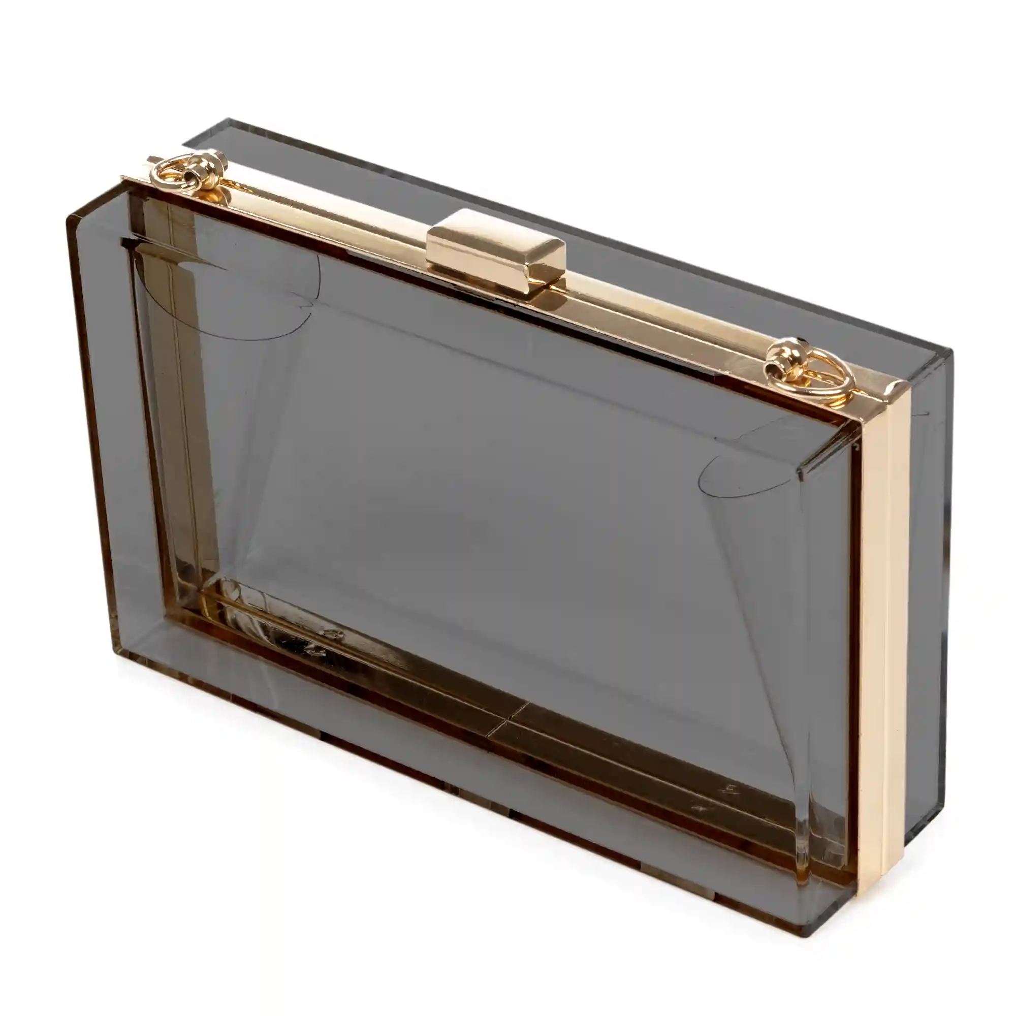 Firenze artegiani Villalfonsina bolso Clutch de mano de metacrilato transparente con cadena Superdescuento