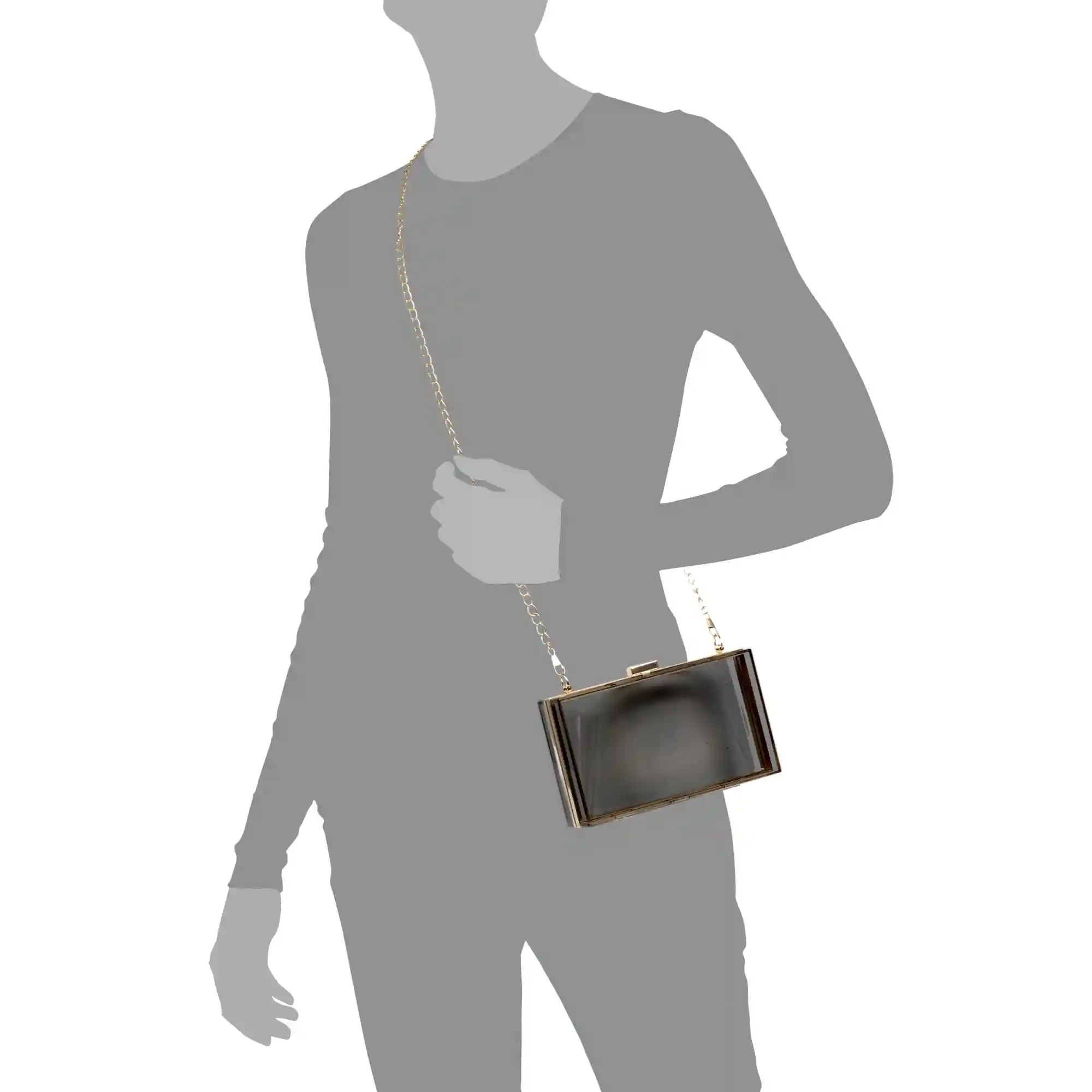 Firenze artegiani Villalfonsina bolso Clutch de mano de metacrilato transparente con cadena Superdescuento