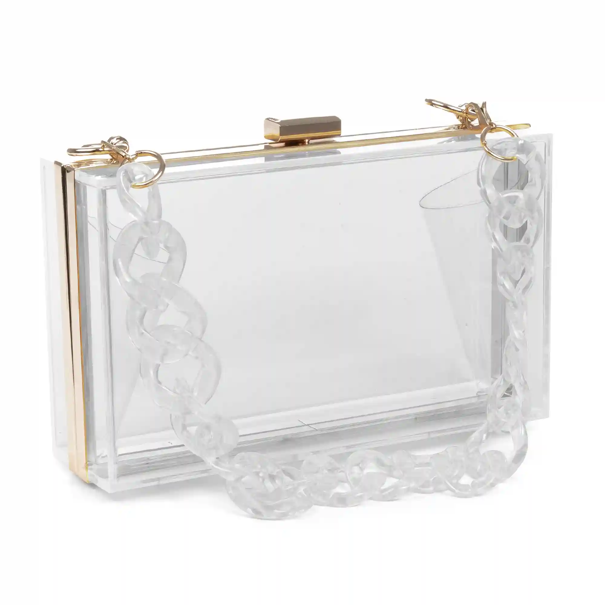 Firenze artegiani Zavattarello bolso clutch de mano de metacrilato transparente En oferta
