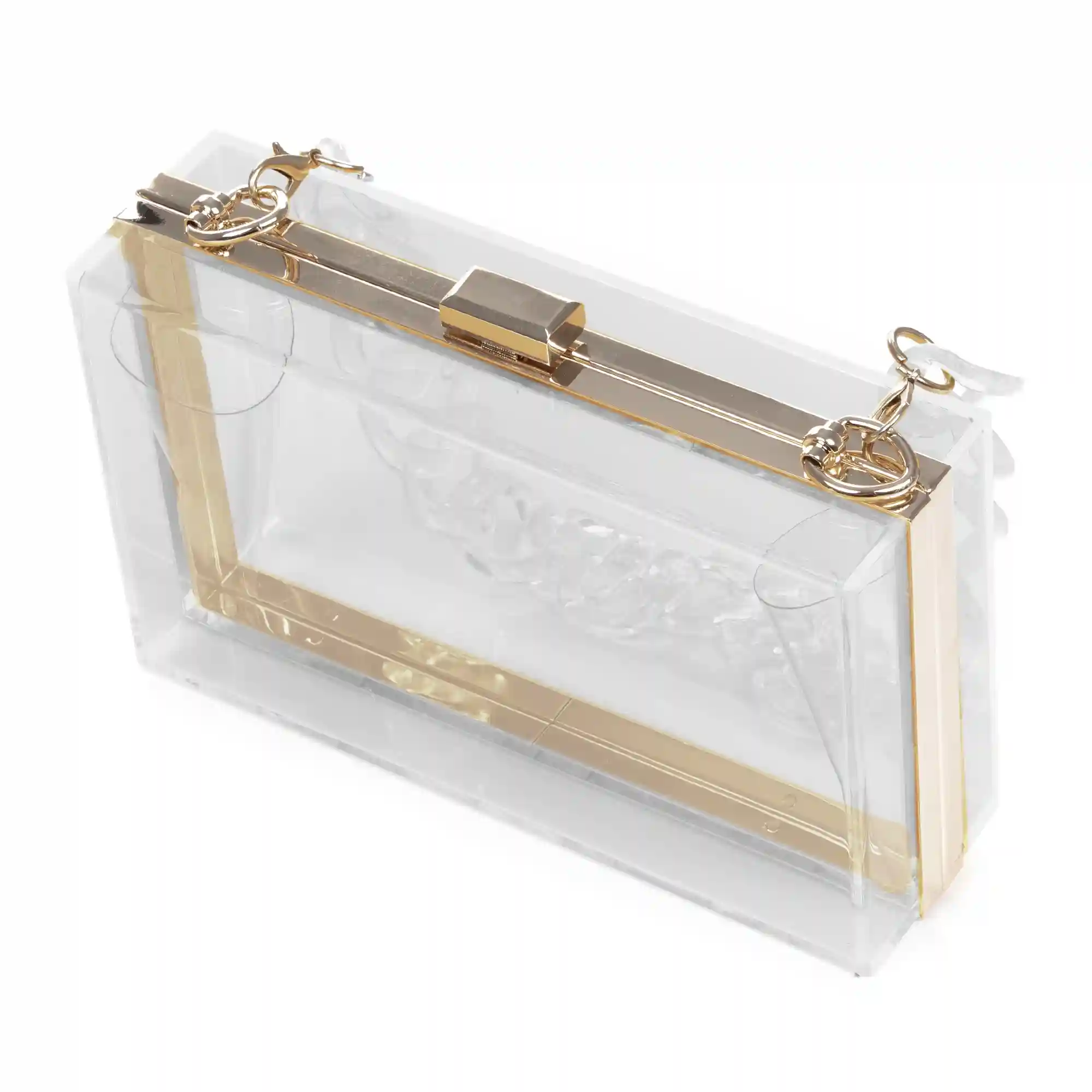 Firenze artegiani Zavattarello bolso clutch de mano de metacrilato transparente En oferta