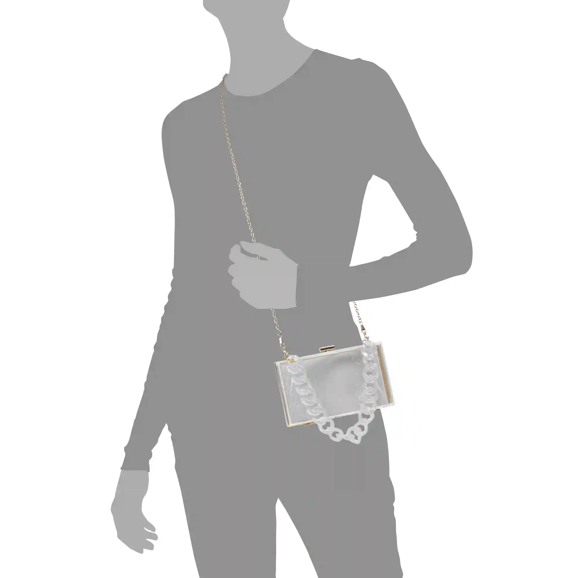 Firenze artegiani Zavattarello bolso clutch de mano de metacrilato transparente En oferta