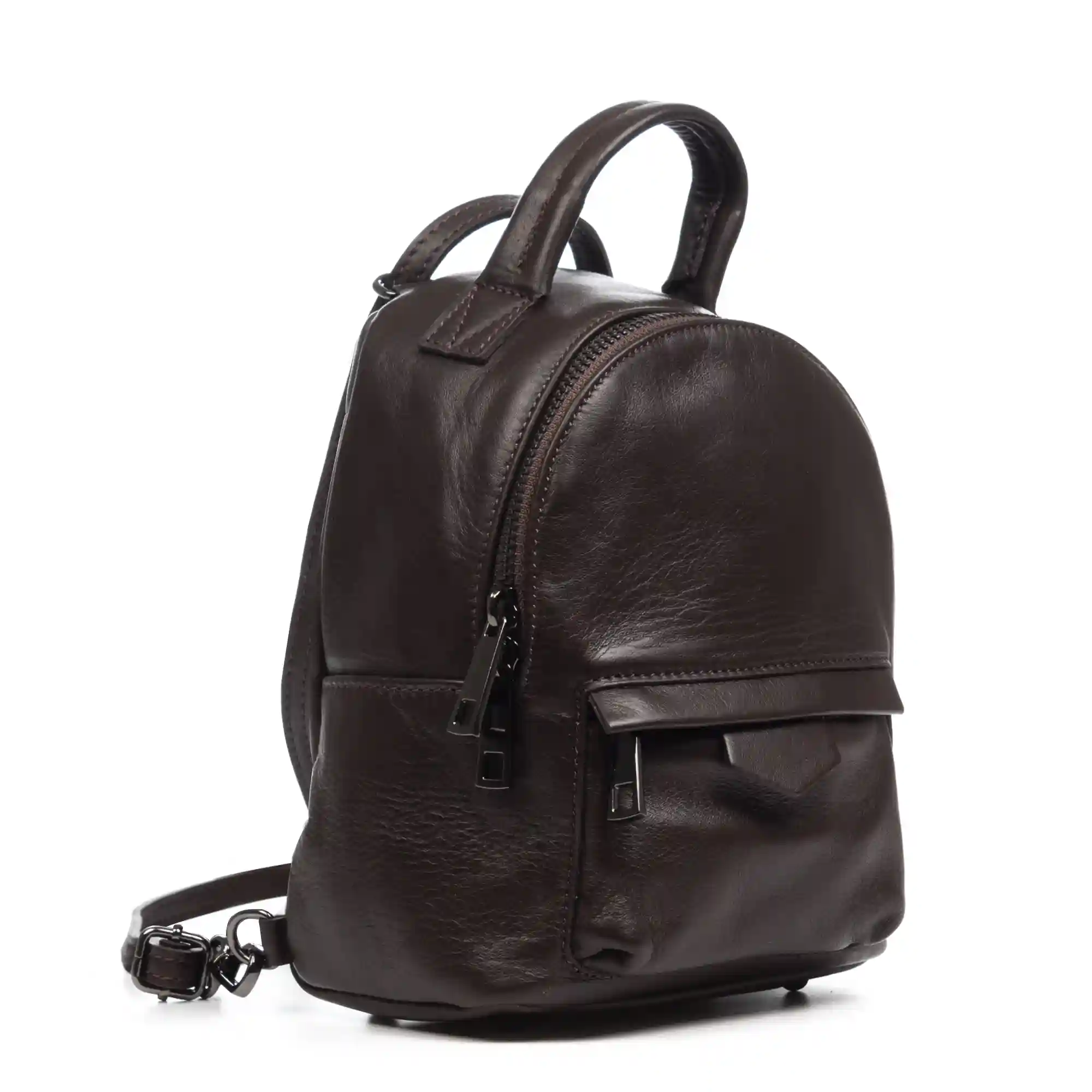 Firenze artegiani Aradeo bolso mochila mujer. Piel auténtica acabado Sauvage 2025