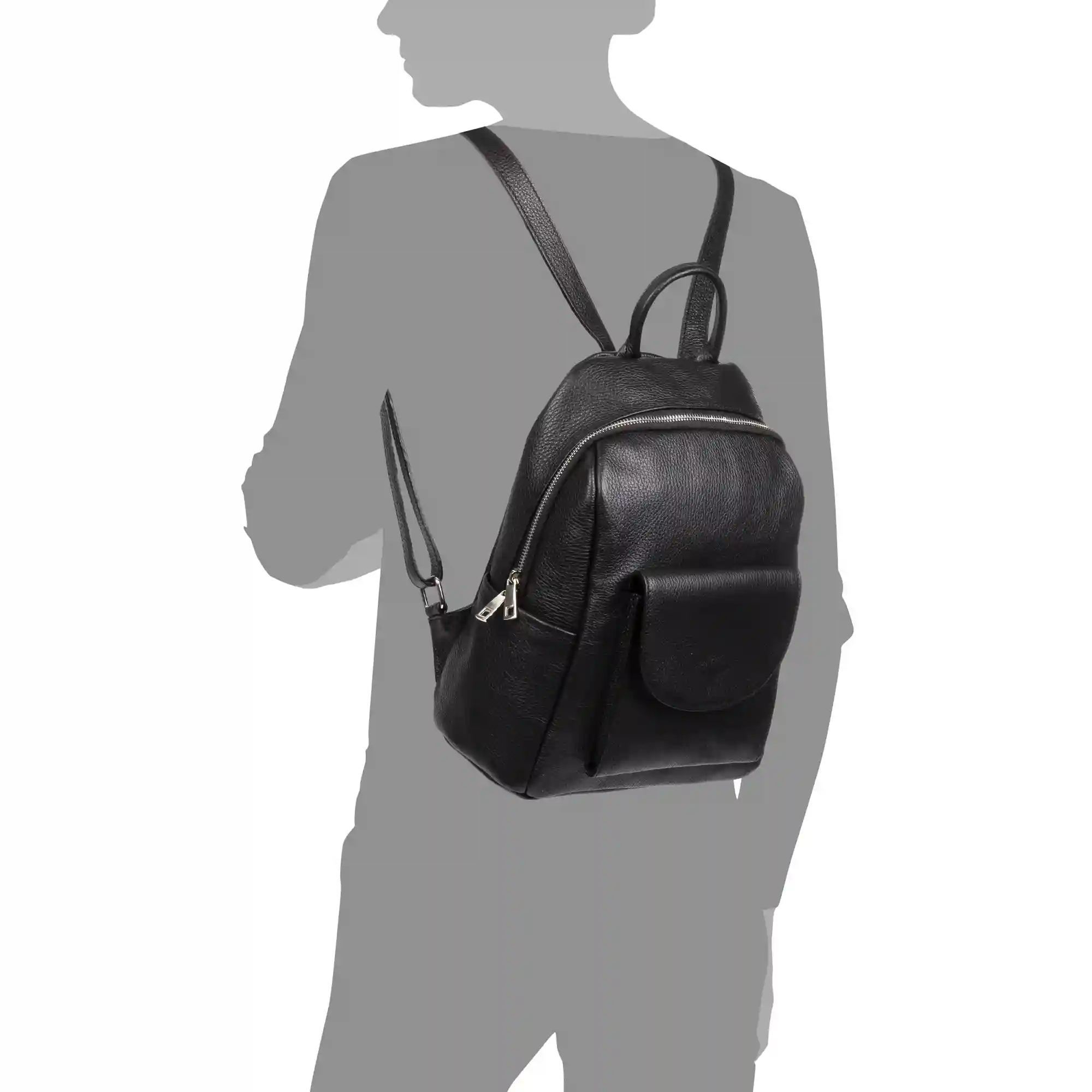 Firenze artegiani Albinea bolso mochila de mujer. Piel auténtica acabado Dollaro Rebajas