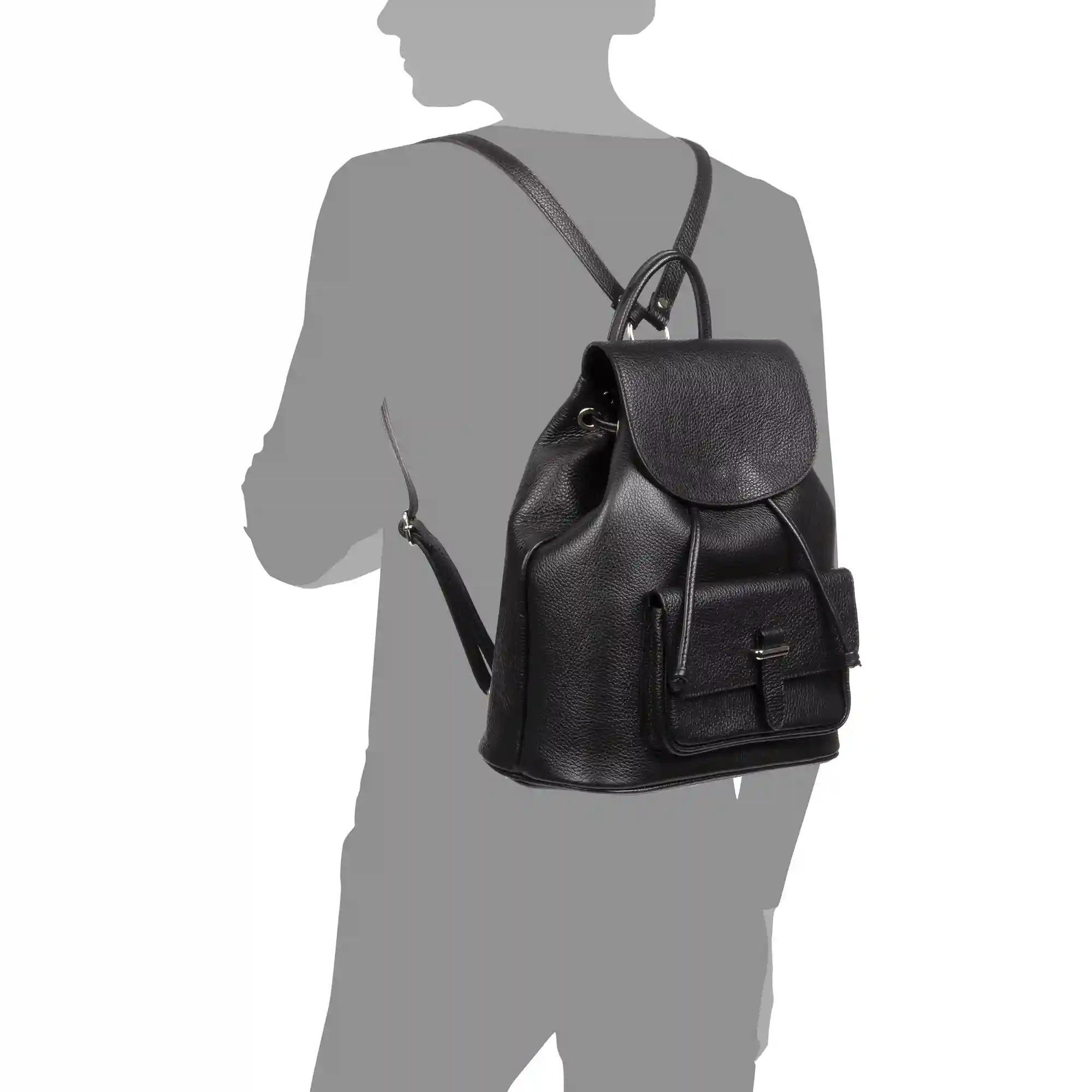 Firenze artegiani Albiense bolso mochila de mujer. Piel auténtica acabado Dollaro Venta caliente