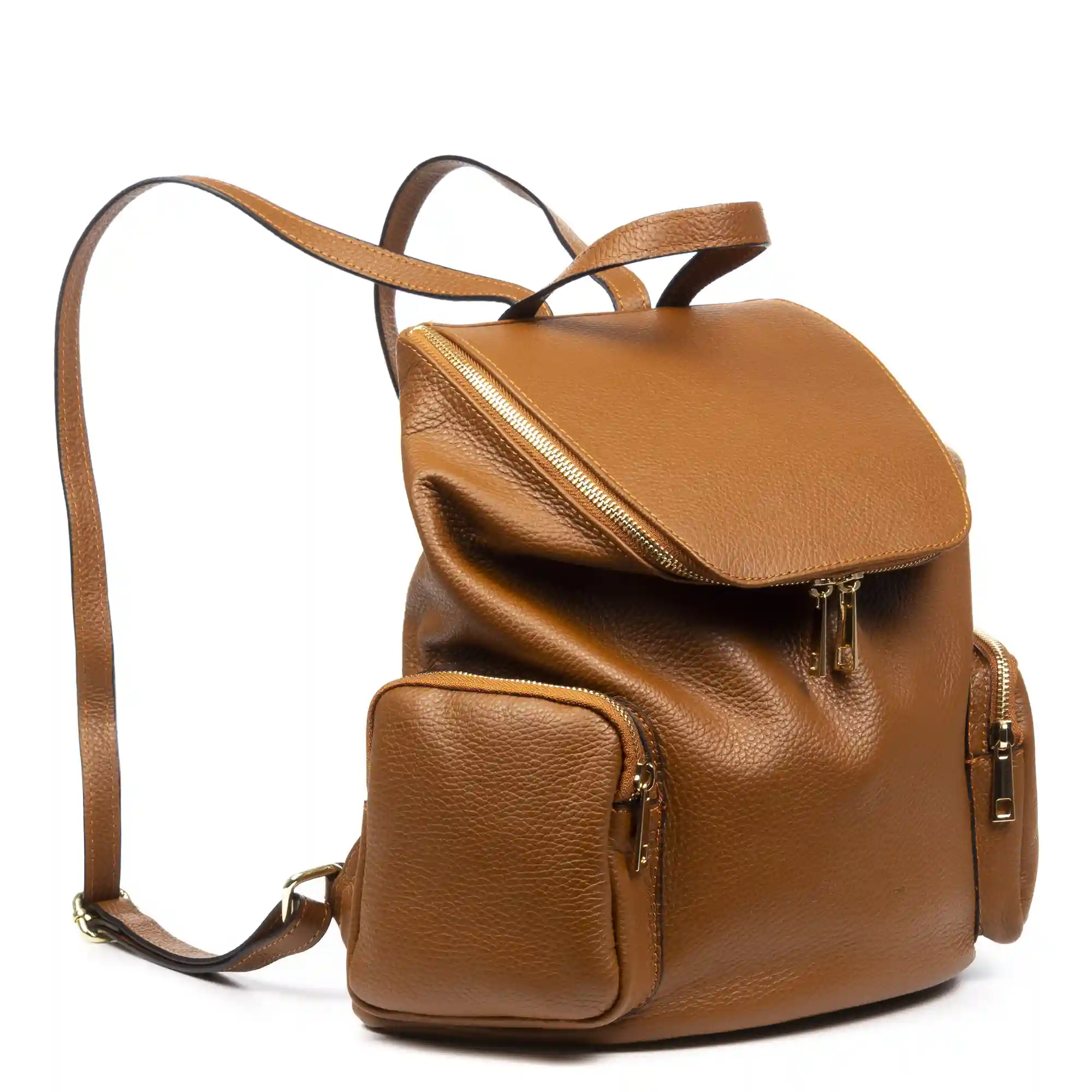 Firenze artegiani Agnosine Bolso Mochila mujer. Piel auténtica Dollaro En oferta