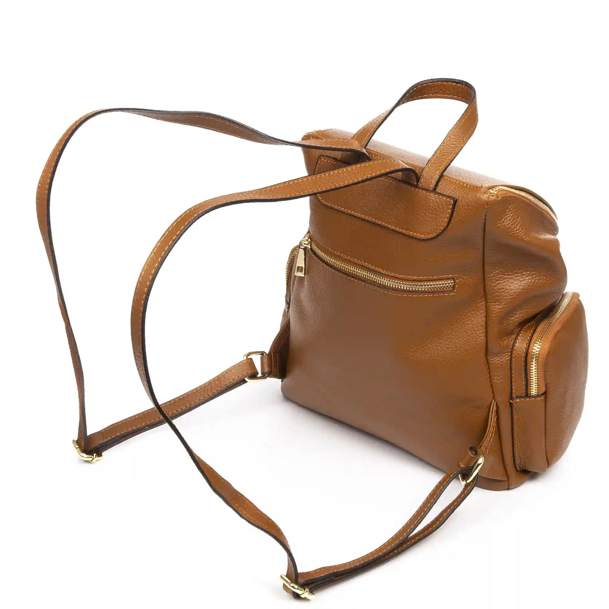 Firenze artegiani Agnosine Bolso Mochila mujer. Piel auténtica Dollaro En oferta