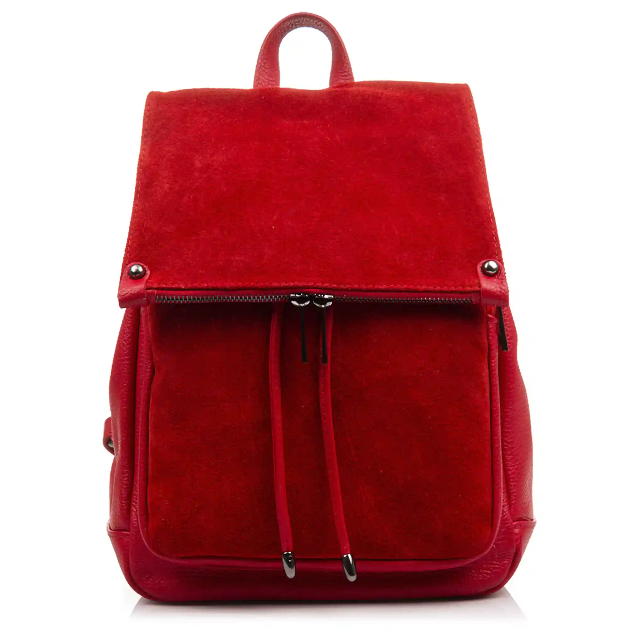 Firenze artegiani Aggius Bolso mochila Mujer. Piel auténtica Dollaro Gamuza