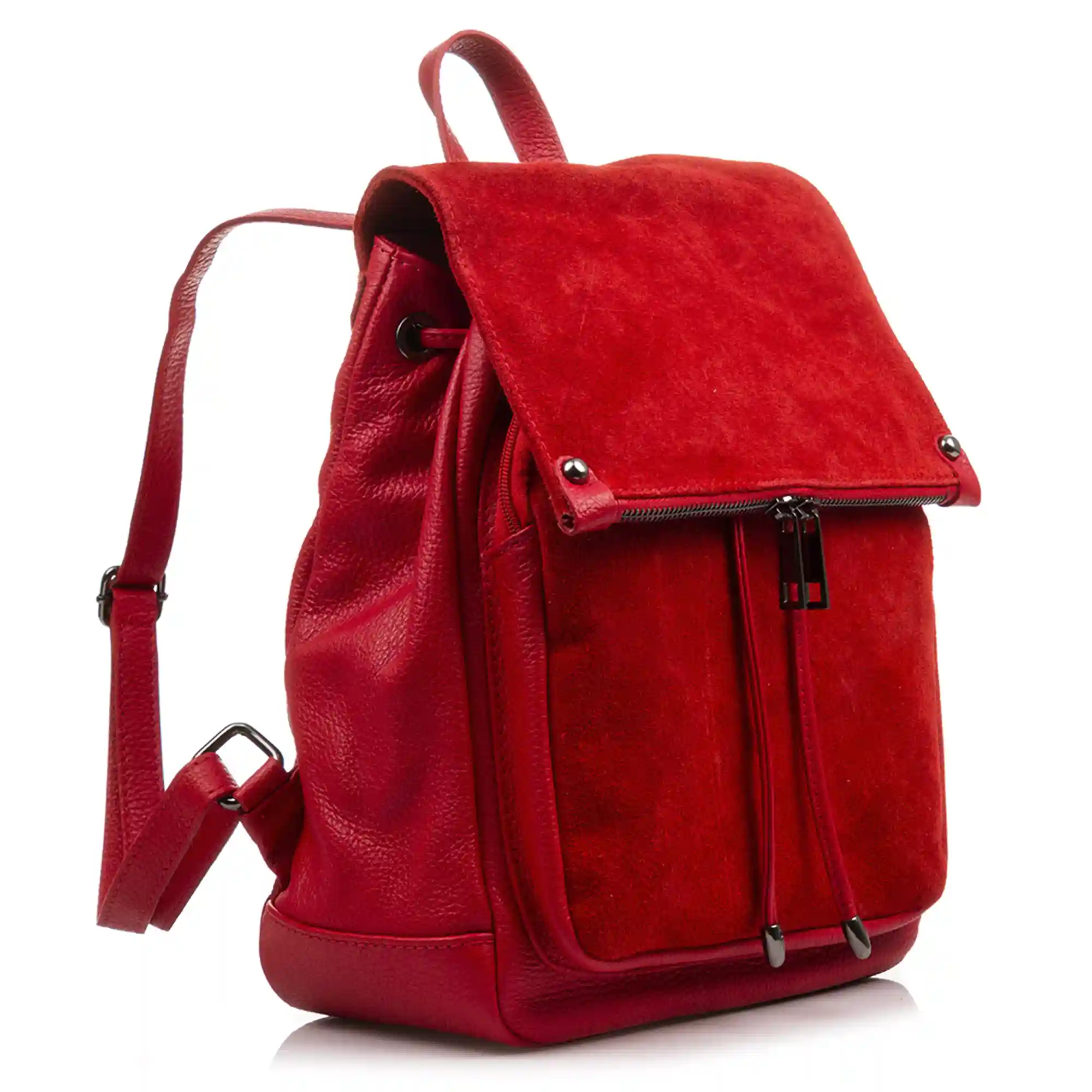 Firenze artegiani Aggius Bolso mochila Mujer. Piel auténtica Dollaro Gamuza Gran oferta