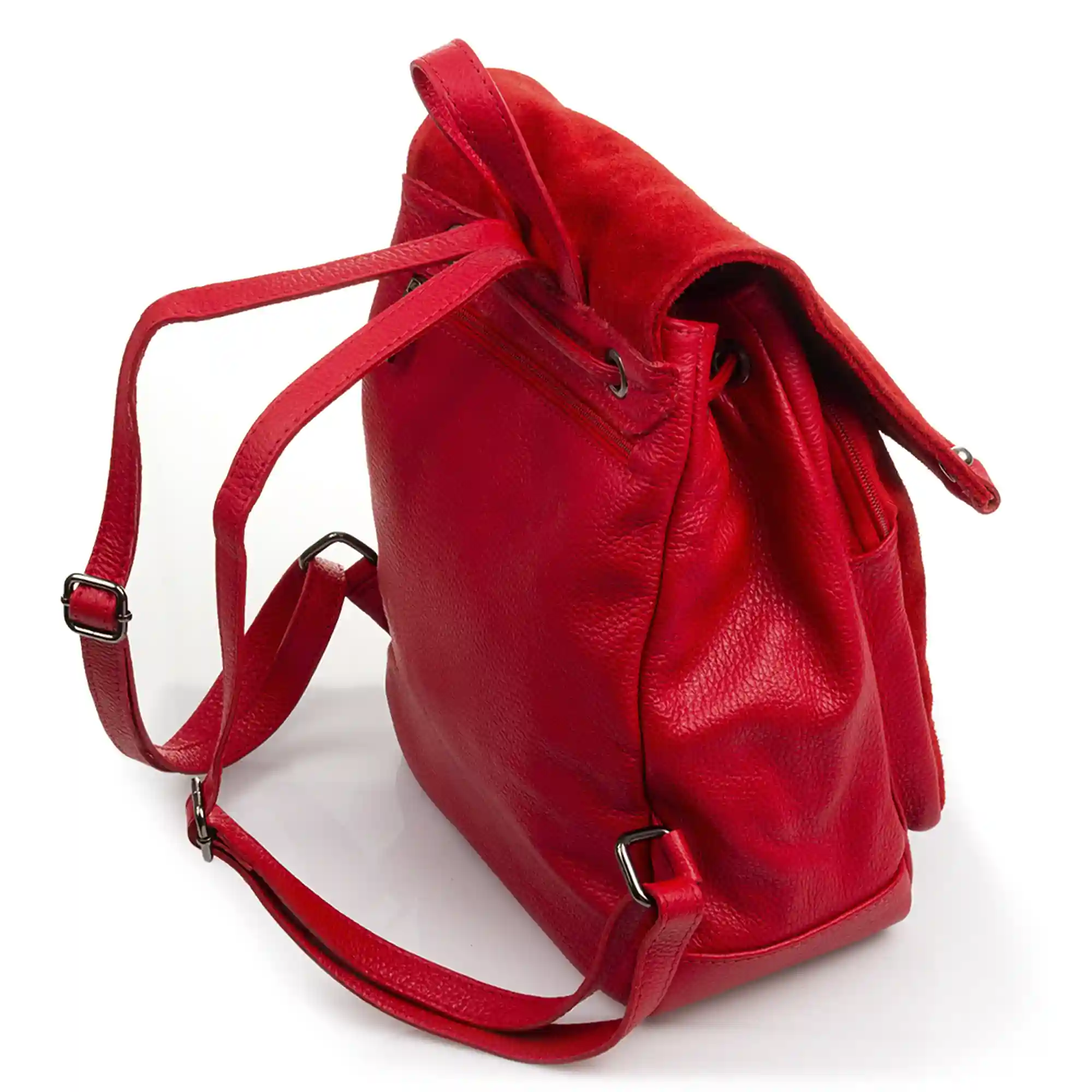 Firenze artegiani Aggius Bolso mochila Mujer. Piel auténtica Dollaro Gamuza Gran oferta