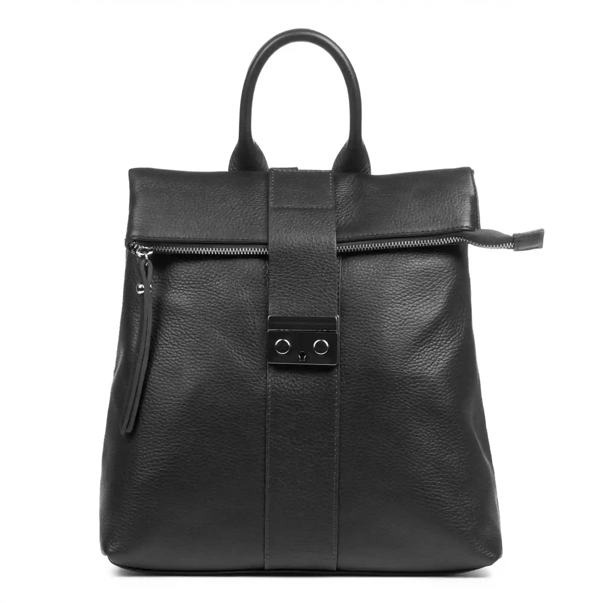 Firenze artegiani Foca Bolso mochila Mujer.Piel auténtica Dollaro