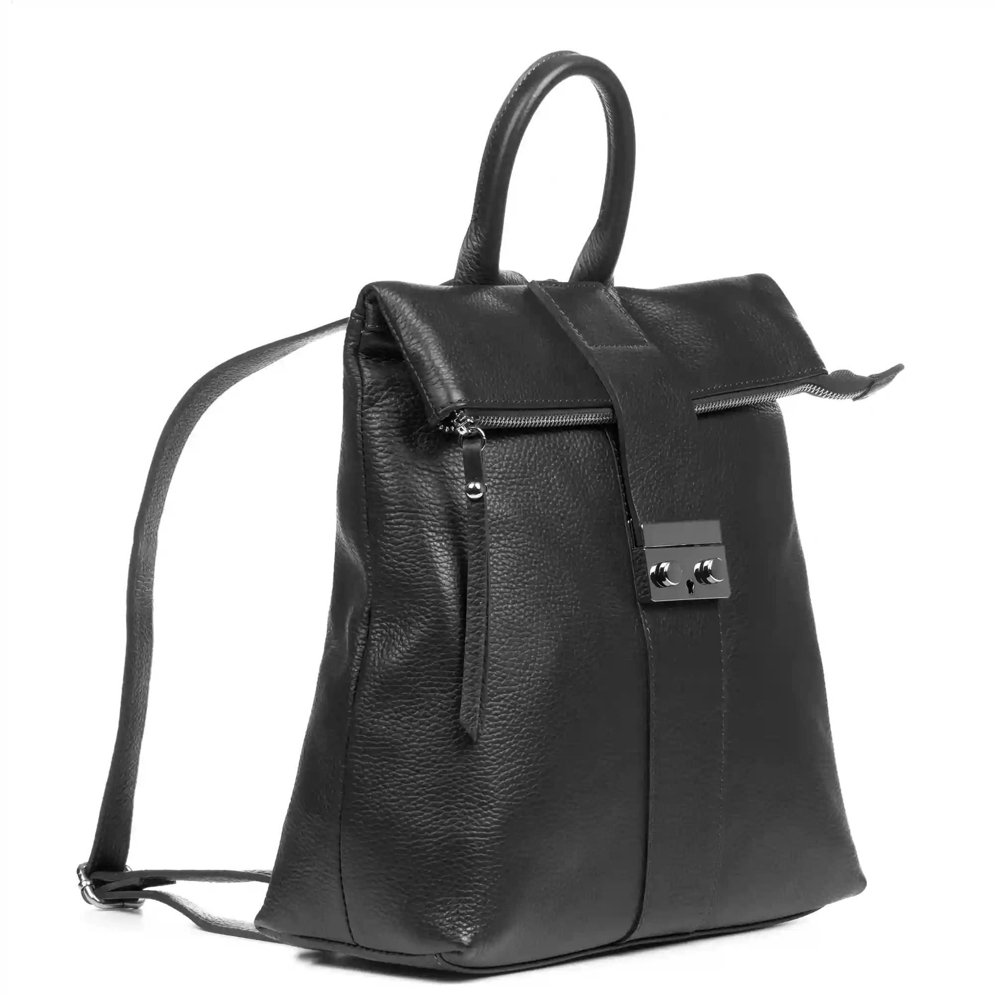 Firenze artegiani Foca Bolso mochila Mujer.Piel auténtica Dollaro Tienda