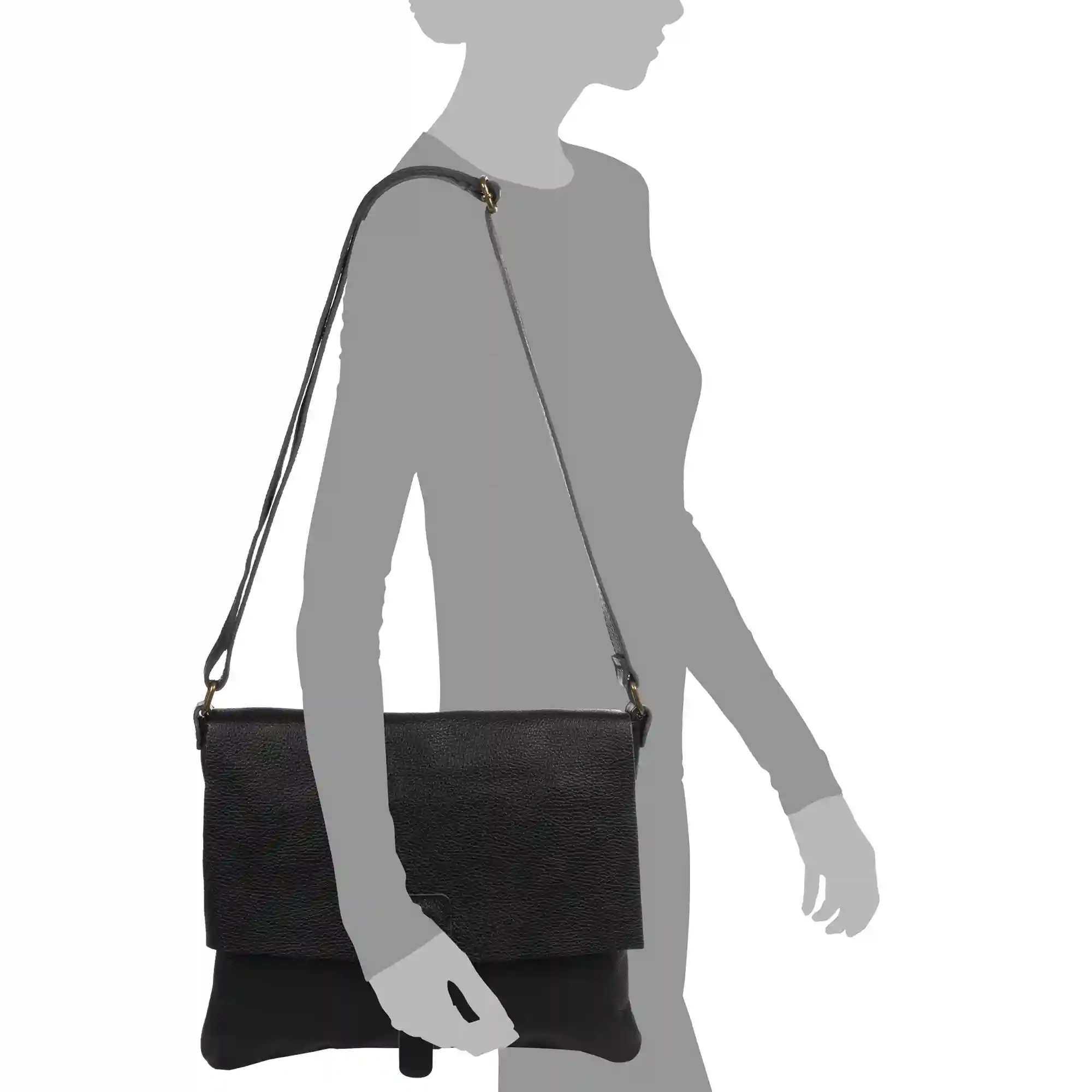 Firenze artegiani Abbadia Bolso Satchel Mujer.Piel auténtica Dollaro Liquidación
