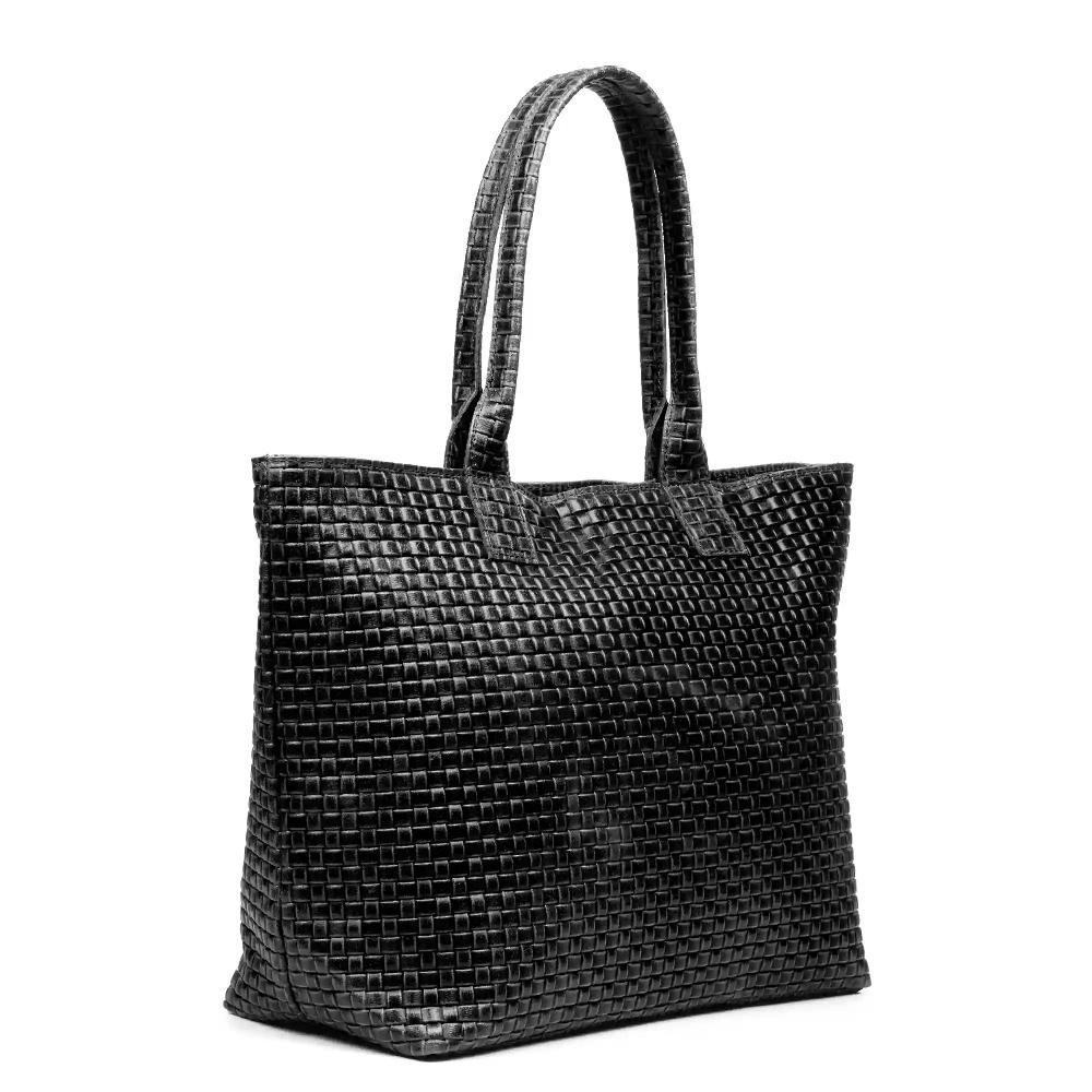 Firenze artegiani Albisola bolso de hombro de mujer. Piel auténtica acabado Gamuza grabado entrelazado Último día