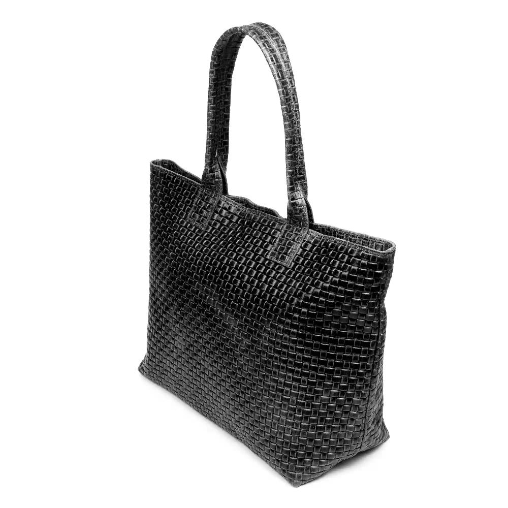 Firenze artegiani Albisola bolso de hombro de mujer. Piel auténtica acabado Gamuza grabado entrelazado Último día