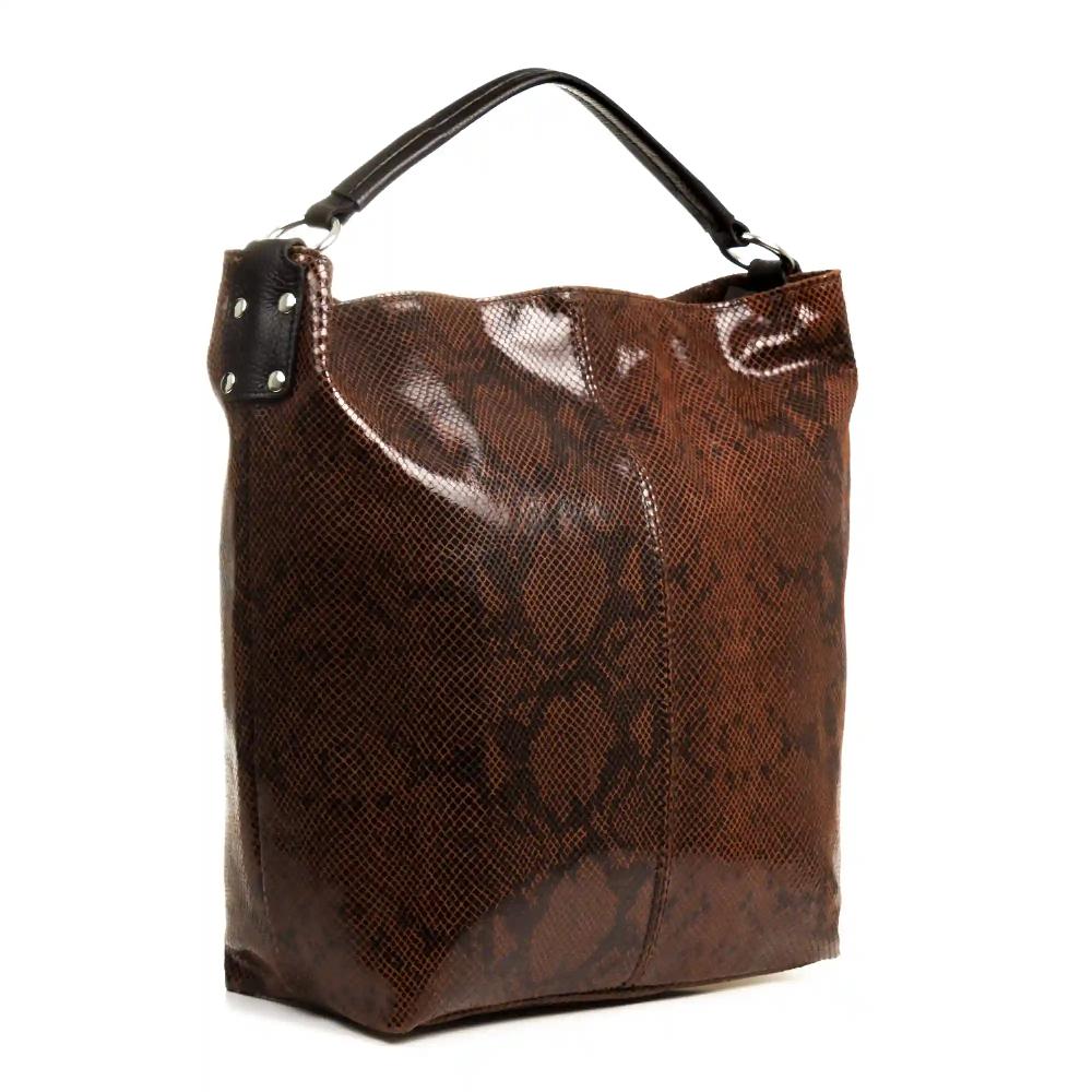 Firenze artegiani Alagna Bolso Shopper Mujer.Piel auténtica Gamuza Estampado Serpiente Promoción por tiempo limitado