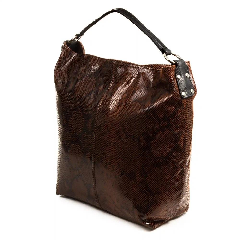 Firenze artegiani Alagna Bolso Shopper Mujer.Piel auténtica Gamuza Estampado Serpiente Promoción por tiempo limitado