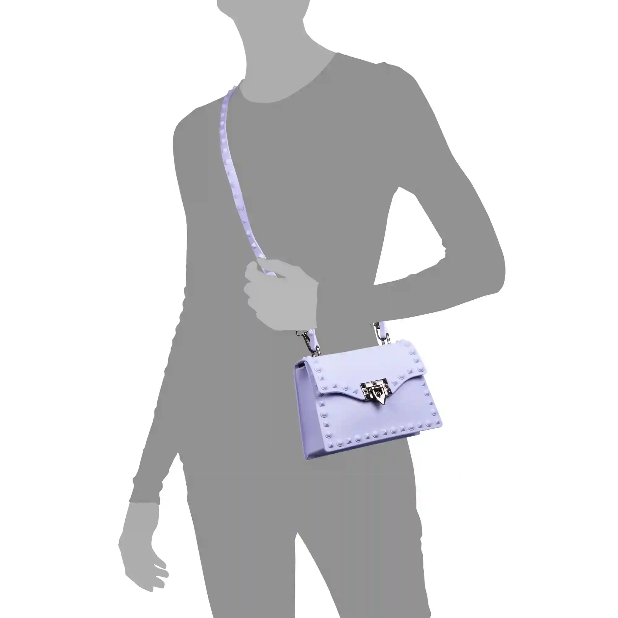 Firenze artegiani Villamaina bolso tote mini de pvc con grabado tachuelas. Cierre diseño esxclusivo Limitado a 3 días