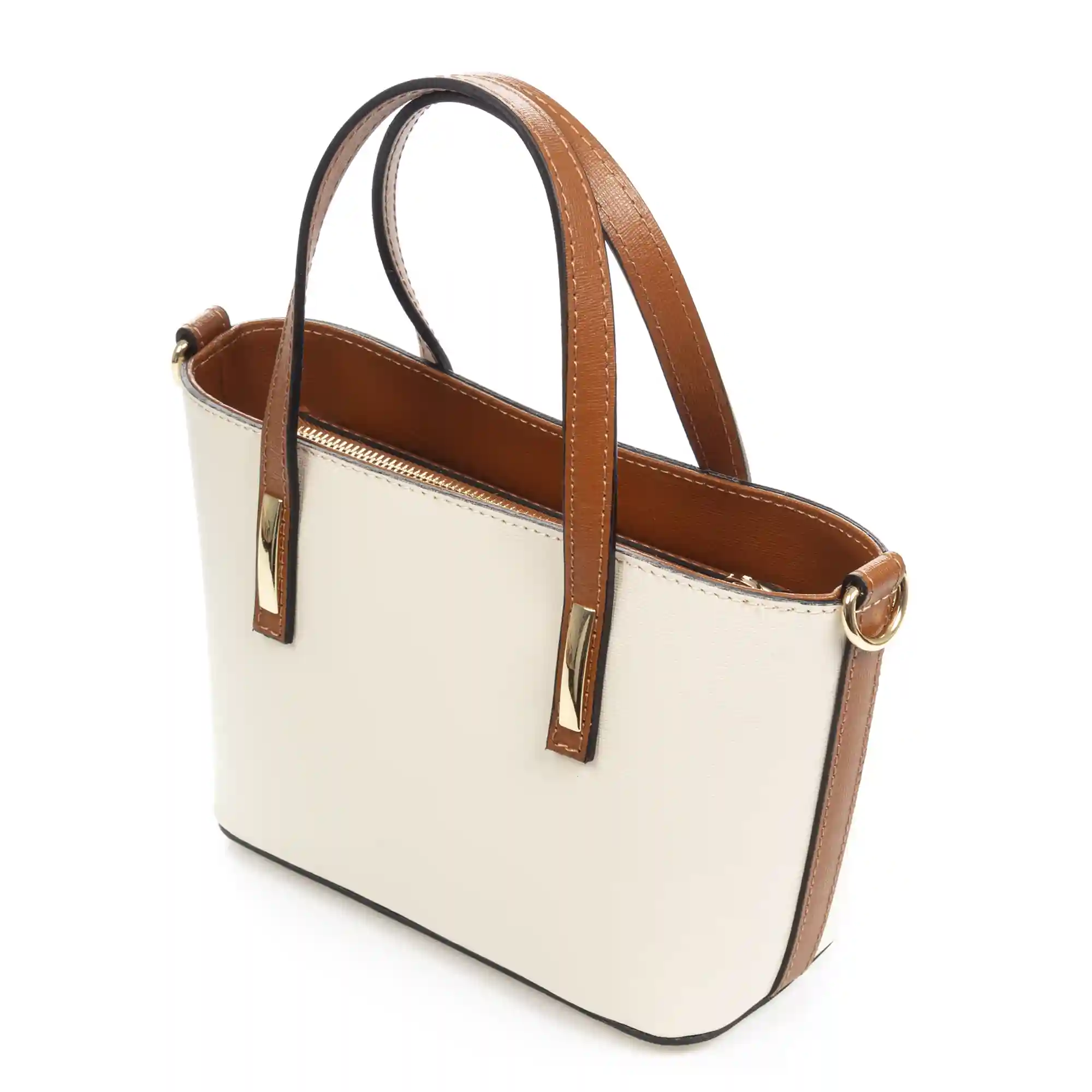 Firenze artegiani Argenta bolso tote compacto mujer. Piel auténtica Saffiano Descuentos del mes