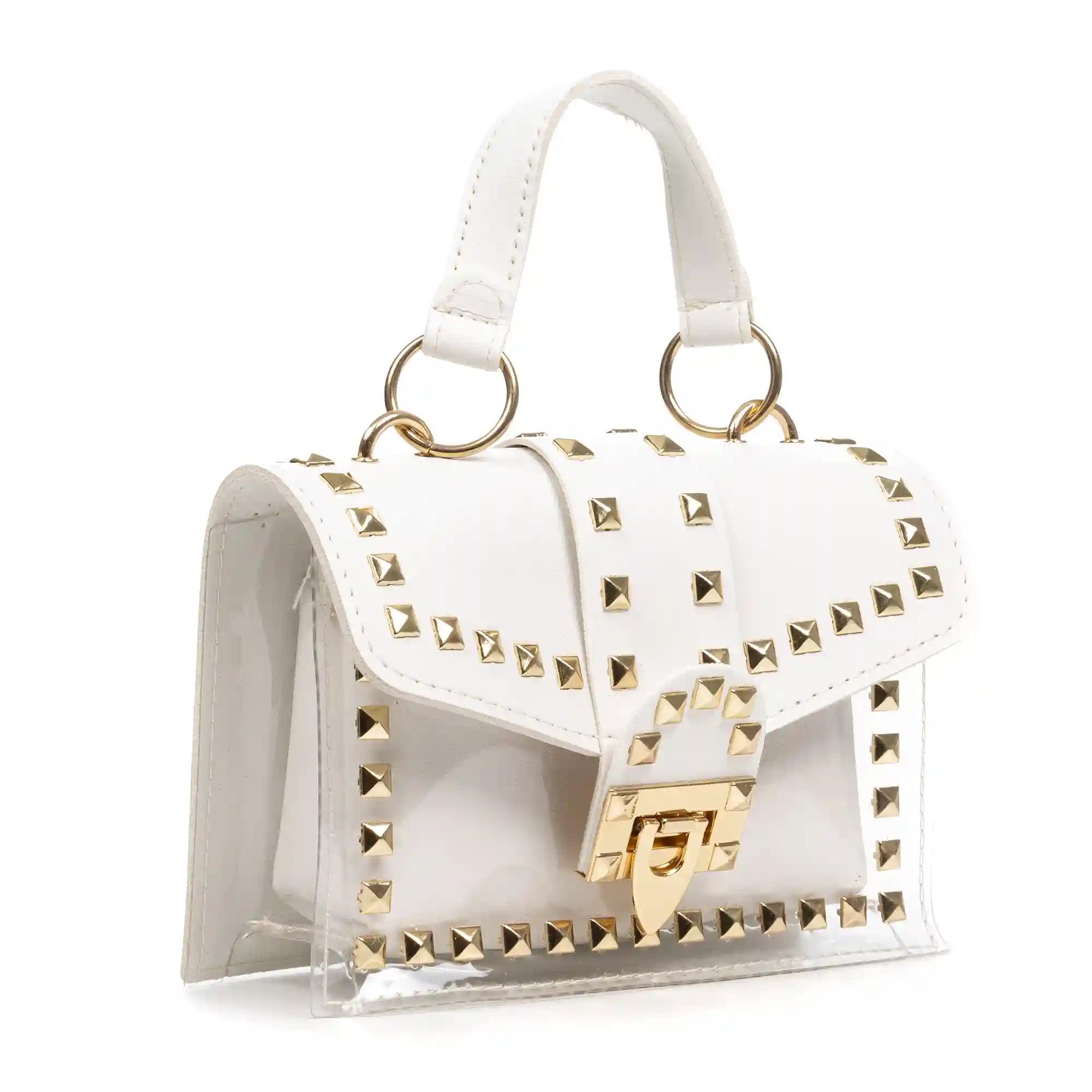 Firenze artegiani Zelbio bolso bandolera tote mini de PVC transparente y piel sintética Última moda