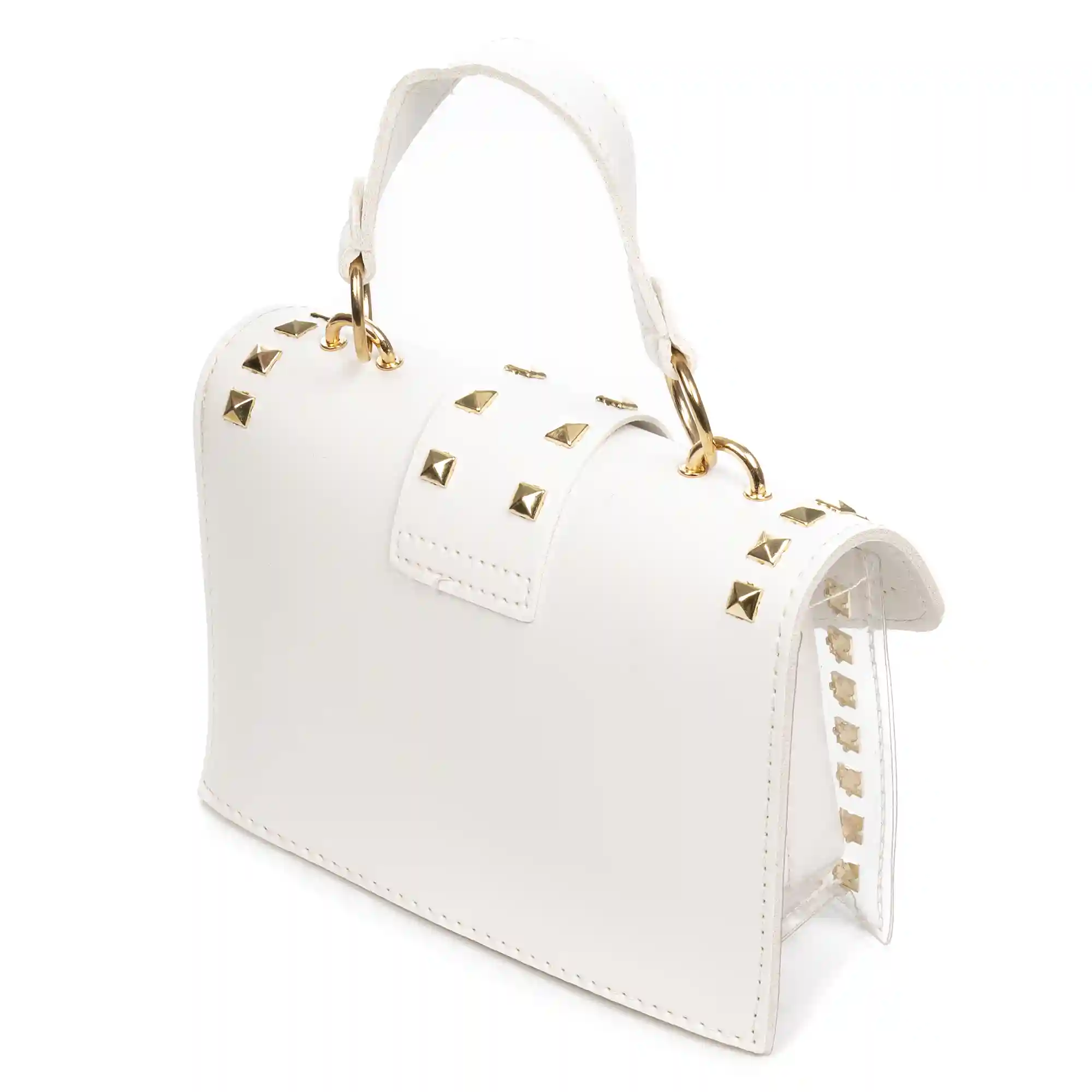 Firenze artegiani Zelbio bolso bandolera tote mini de PVC transparente y piel sintética Última moda