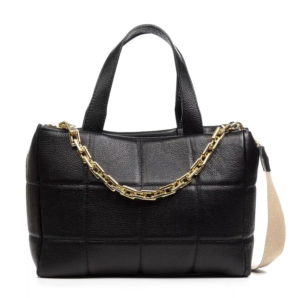 Firenze artegiani Anzi bolso Tote mujer. Piel auténtica acabado Dollaro