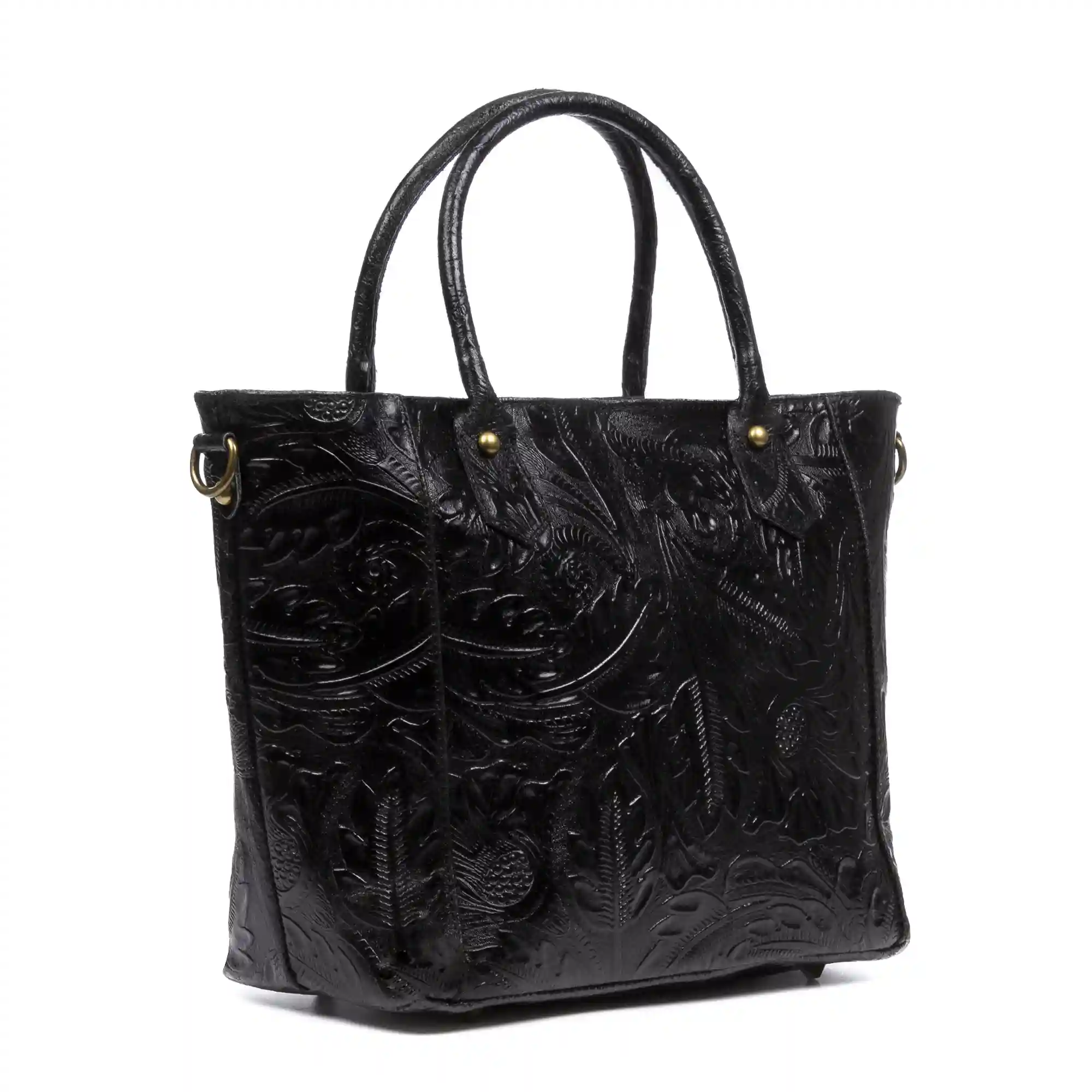 Firenze artegiani Donna Bolso tote Mujer. Piel auténtica Gamuza Grabado Arabesco En línea