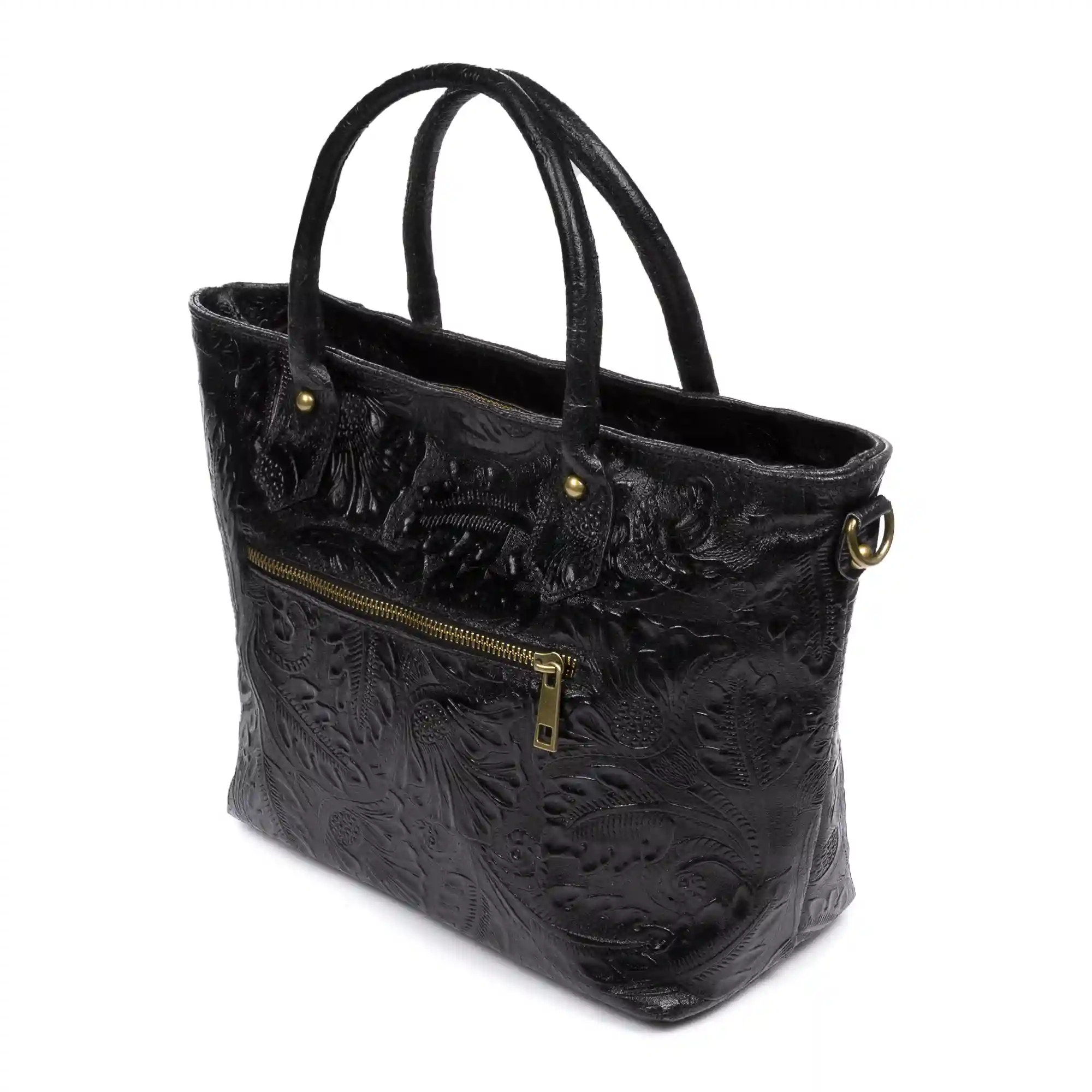 Firenze artegiani Donna Bolso tote Mujer. Piel auténtica Gamuza Grabado Arabesco En línea