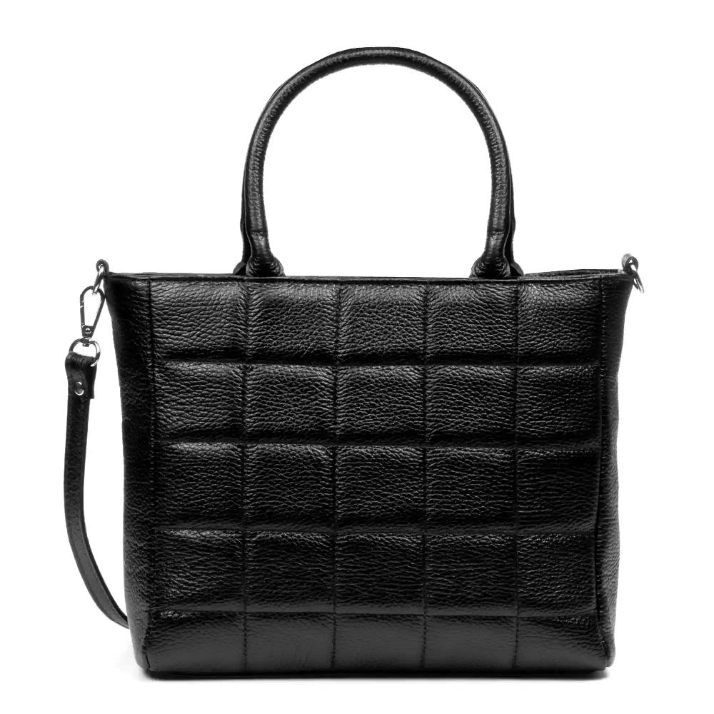 Firenze artegiani Albizzate bolso tote de mujer. Piel auténtica acabado Dollaro acolchado