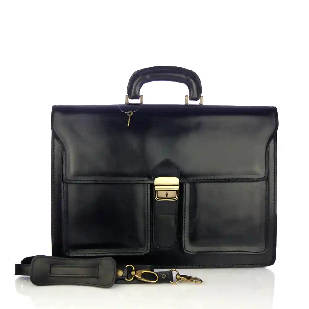 Firenze artegiani Pescara Maletin Unisex.Piel auténtica Vaqueta