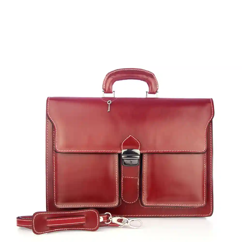 Firenze artegiani Pescara Maletin Unisex.Piel auténtica Vaqueta