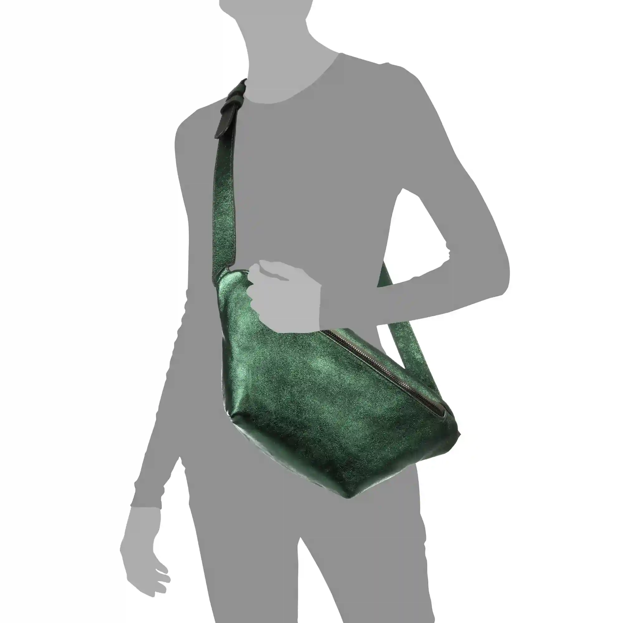Firenze artegiani Altofonte riñonera de moda Unisex. Piel auténtica Gamuza lacada Oferta especial de fábrica
