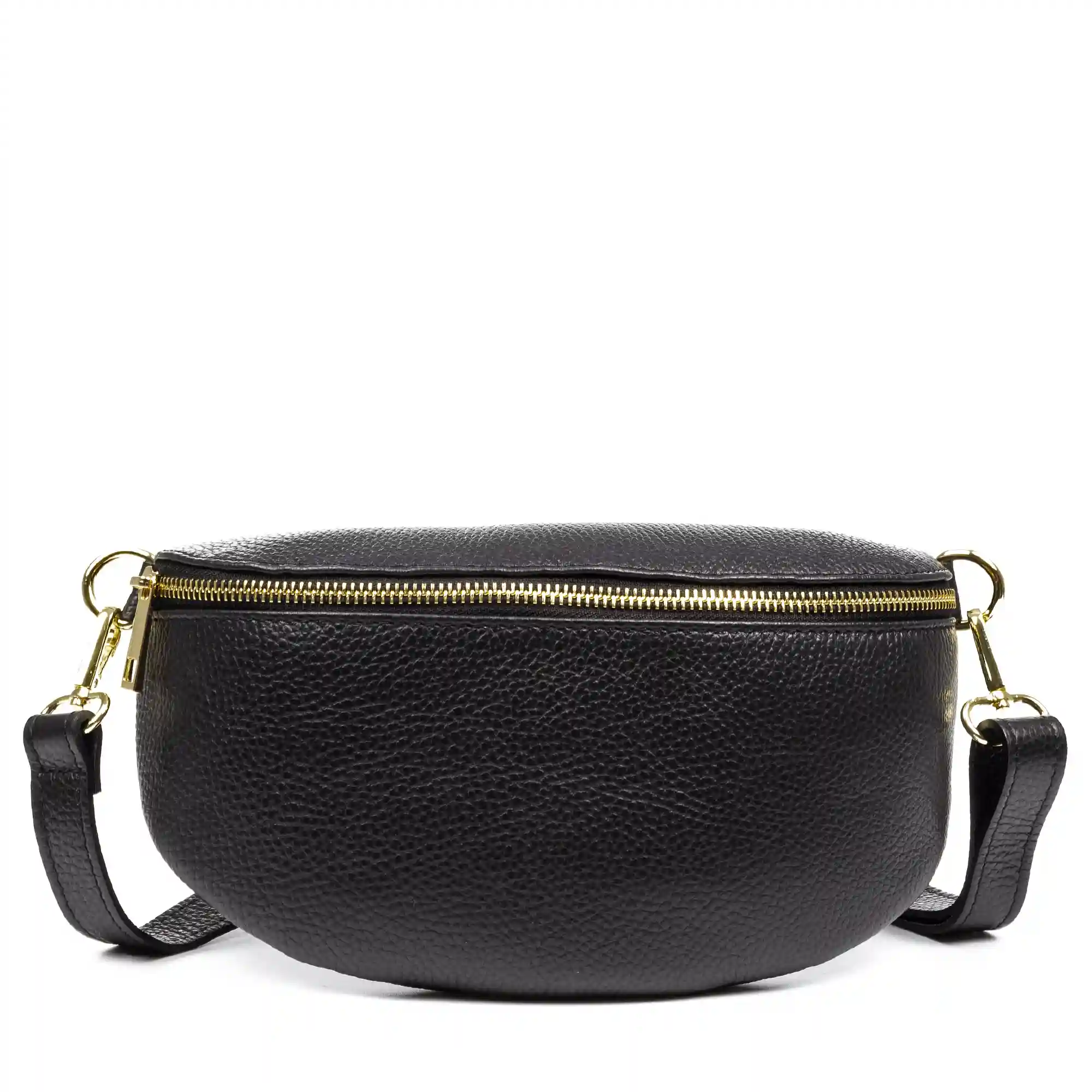 Firenze artegiani Ambra Riñonera de moda Unisex. Piel auténtica Dollaro