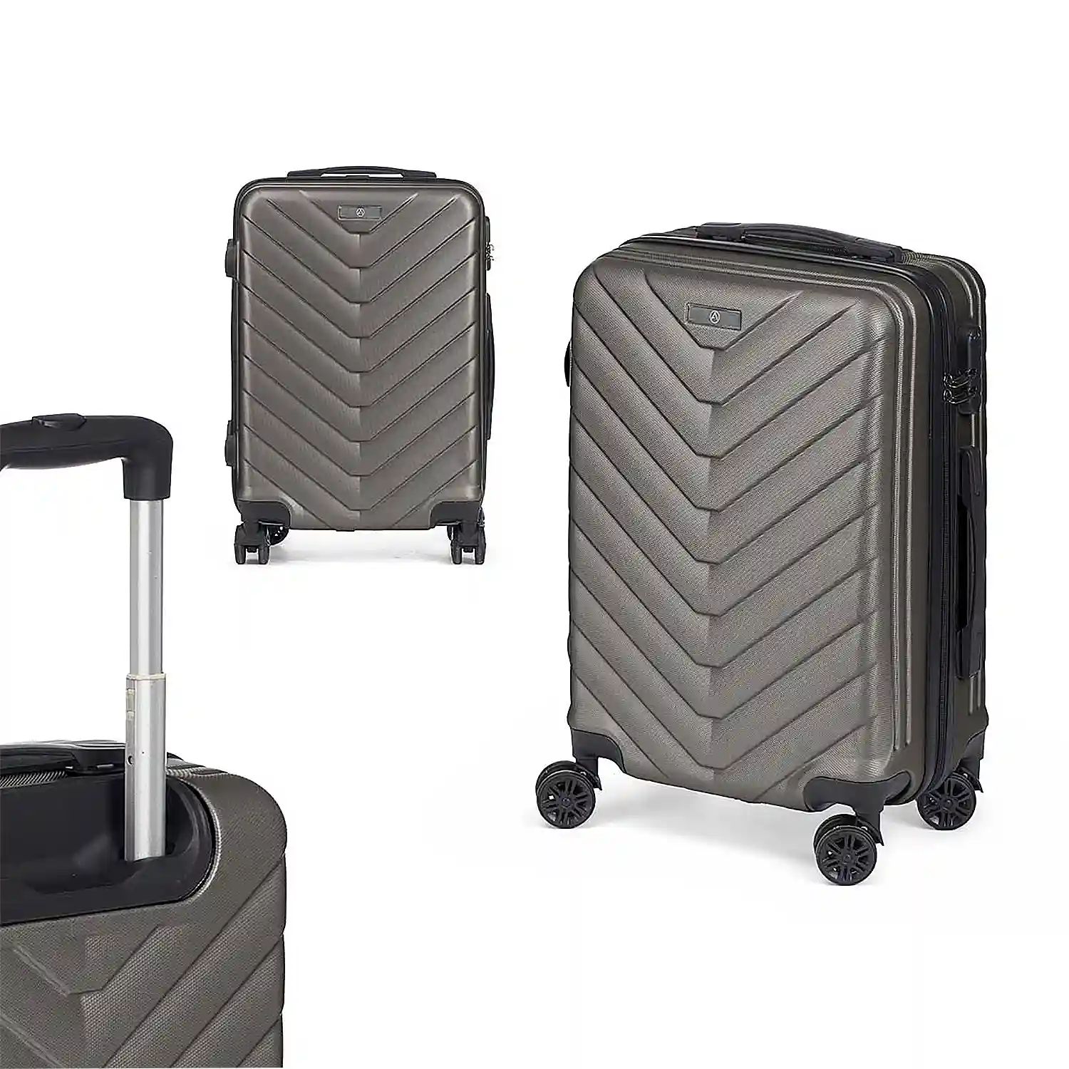 Firenze artegiani Maleta trolley de cabina en ABS ligera y resistente. Diseño escamas Libre de impuestos