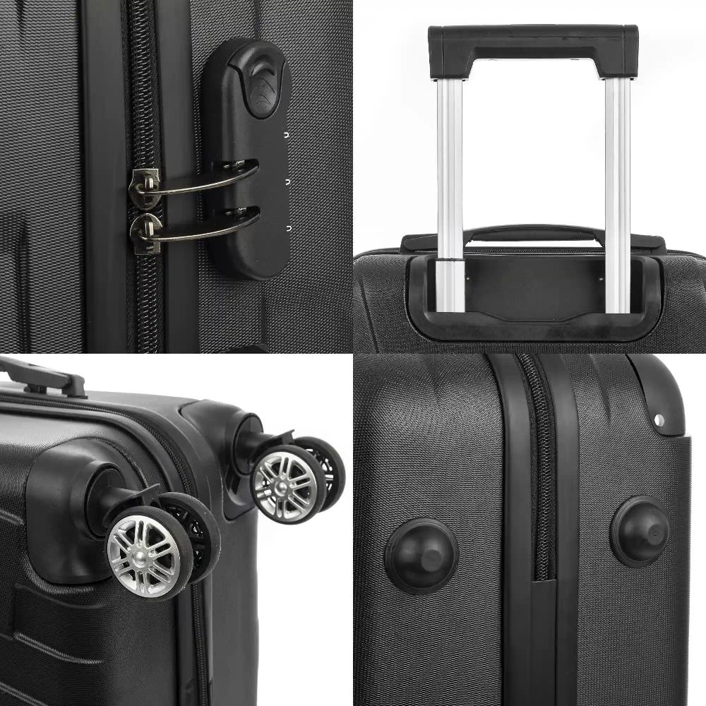 Firenze artegiani Juego de 3 maletas Trolley en material ligero ABS de alta resistencia con esquinas reforzadas. Cerradura numérica y 4 ruedas dobles giratorias 360° Última moda