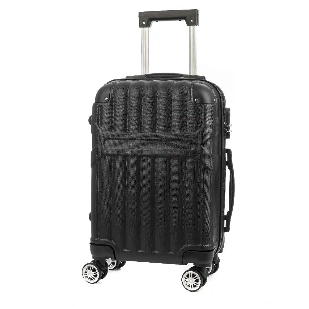 Firenze artegiani Maleta de cabina Trolley en material ligero de ABS de alta resistencia con esquinas reforzadas. Cerradura numérica y 4 ruedas dobles giratorias 360°. 55x36x21 cm
