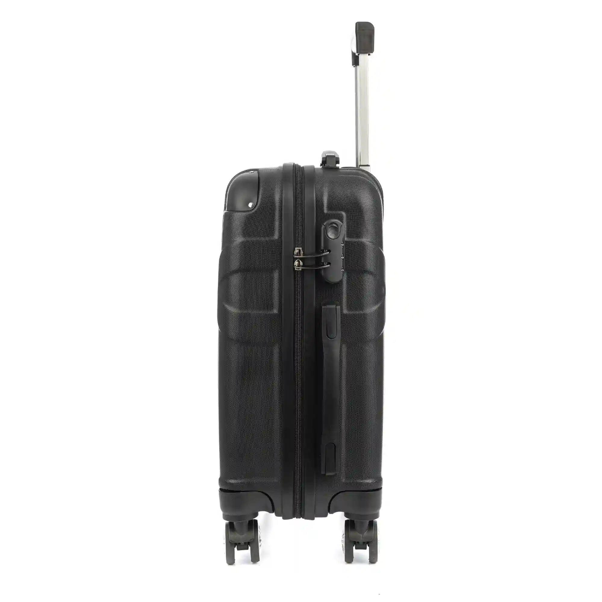 Firenze artegiani Maleta de cabina Trolley en material ligero de ABS de alta resistencia con esquinas reforzadas. Cerradura numérica y 4 ruedas dobles giratorias 360°. 55x36x21 cm Ofertas de temporada