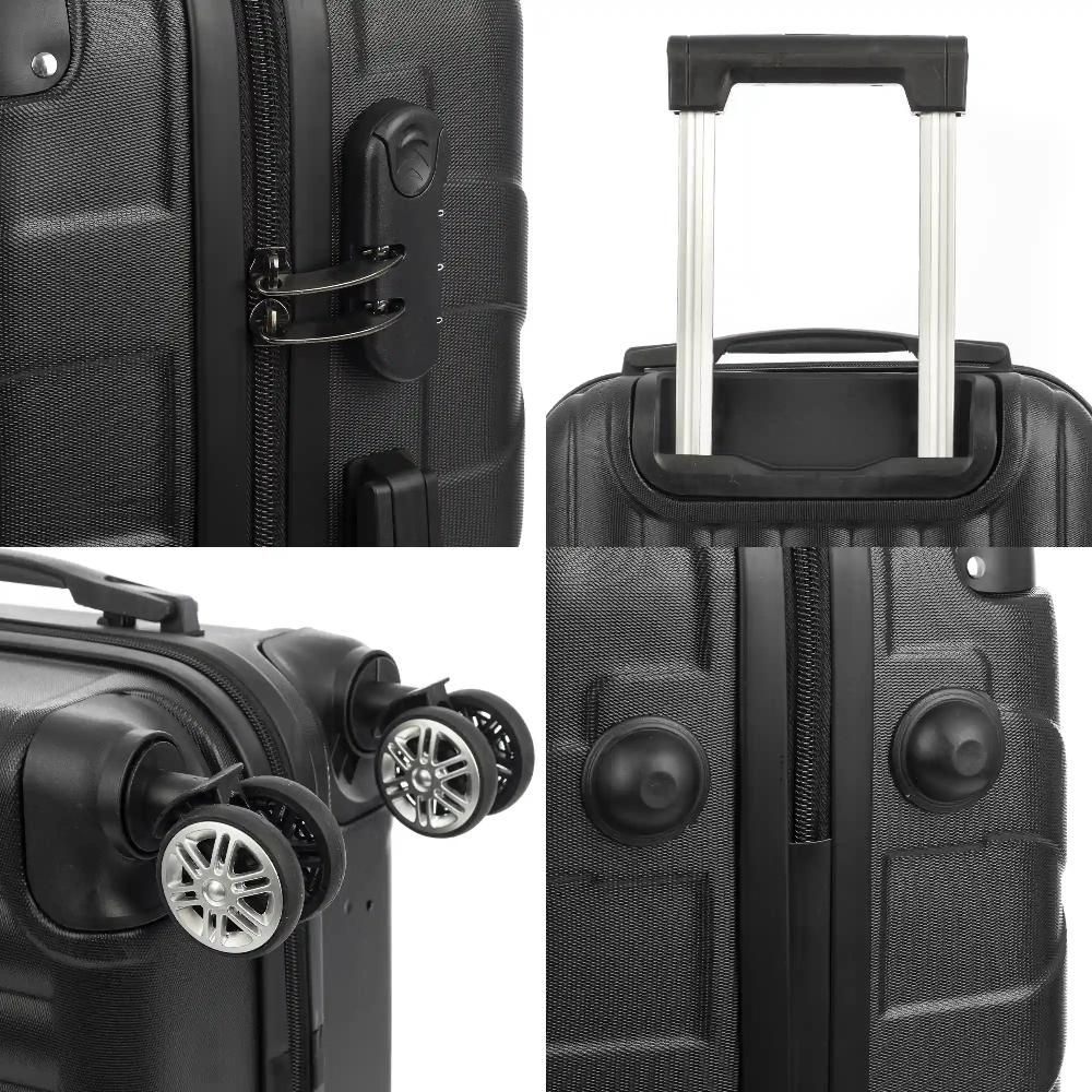 Firenze artegiani Maleta de cabina Trolley en material ligero de ABS de alta resistencia con esquinas reforzadas. Cerradura numérica y 4 ruedas dobles giratorias 360°. 55x36x21 cm Ofertas de temporada